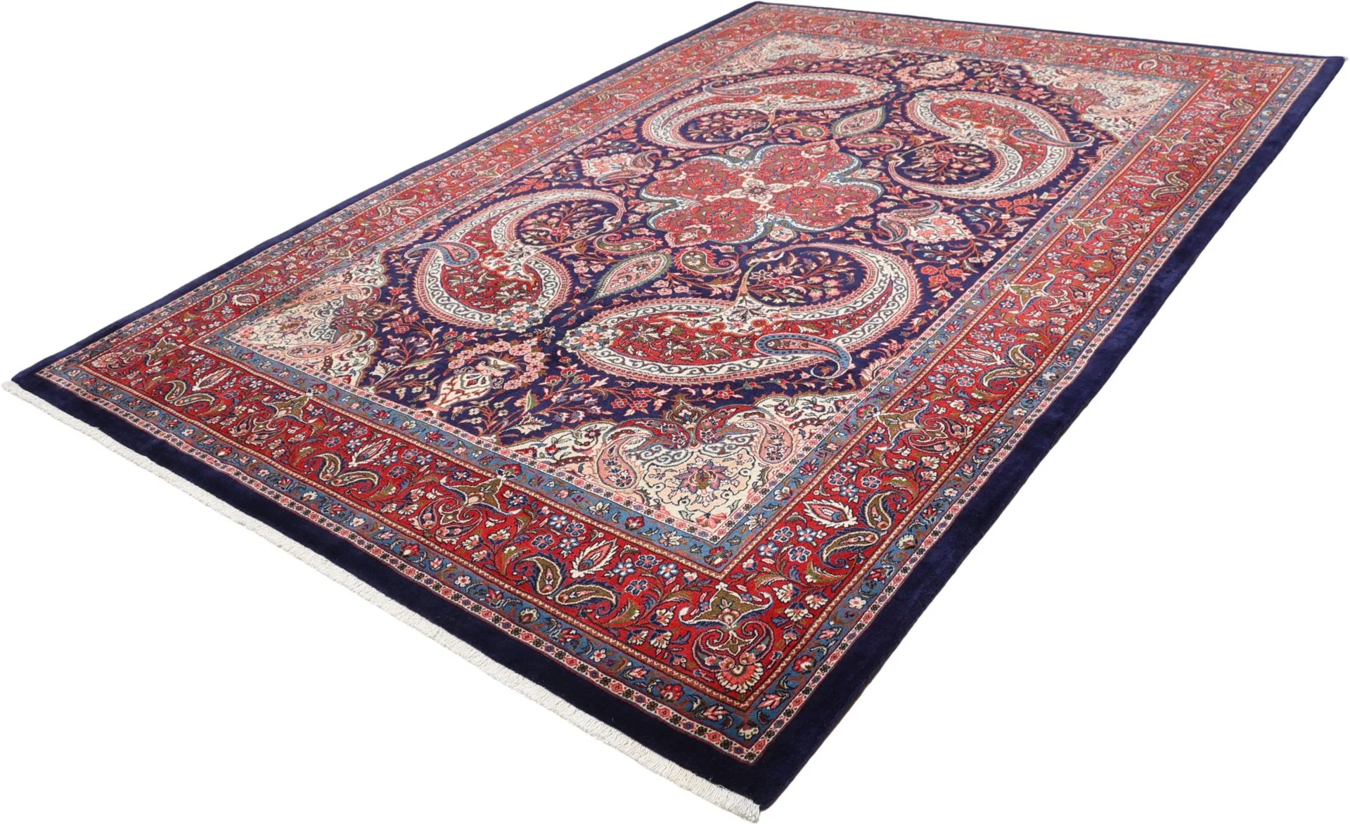 Hand-Knotted Wool Sarouk Persian Rug, 218 × 310 cm