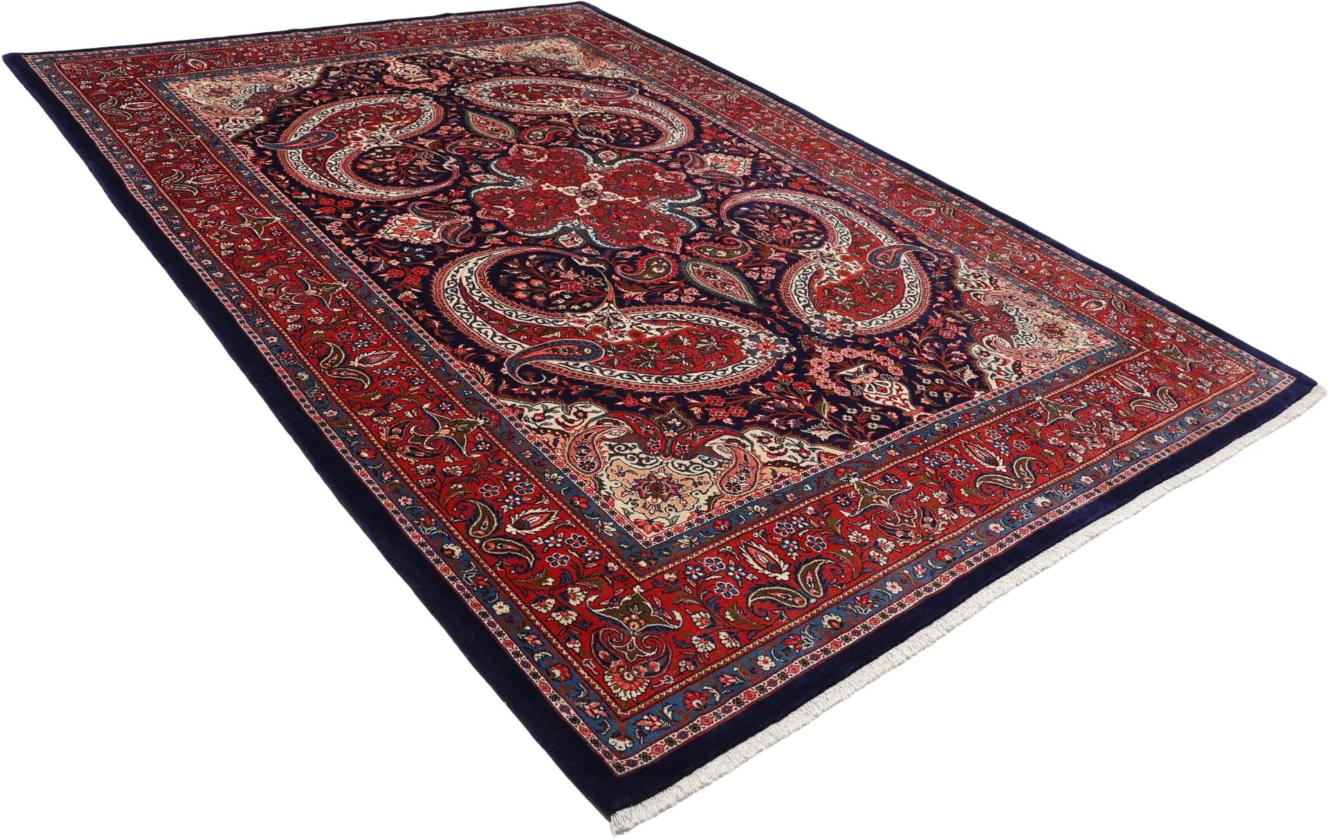 Hand-Knotted Wool Sarouk Persian Rug, 218 × 310 cm