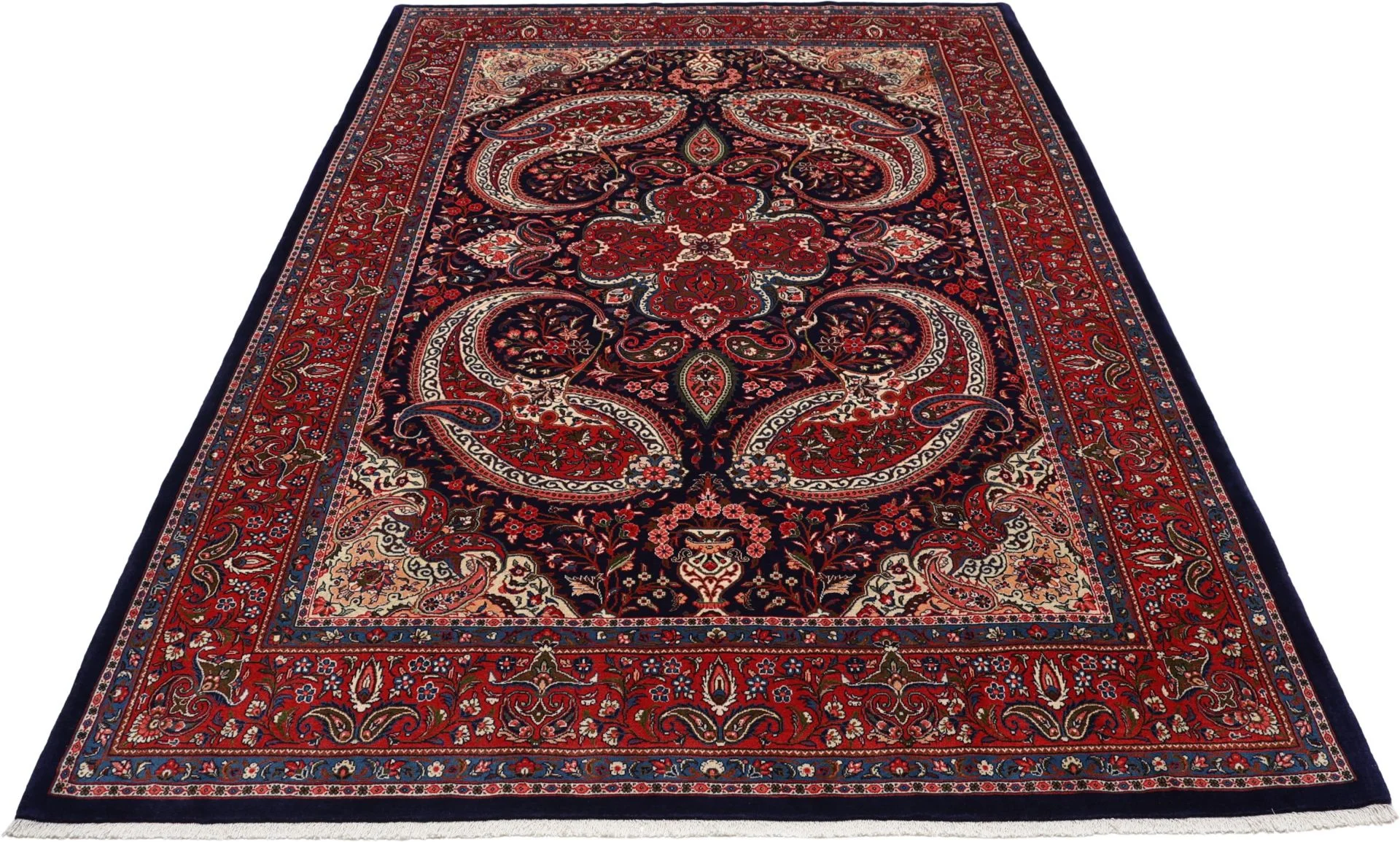 Hand-Knotted Wool Sarouk Persian Rug, 218 × 310 cm