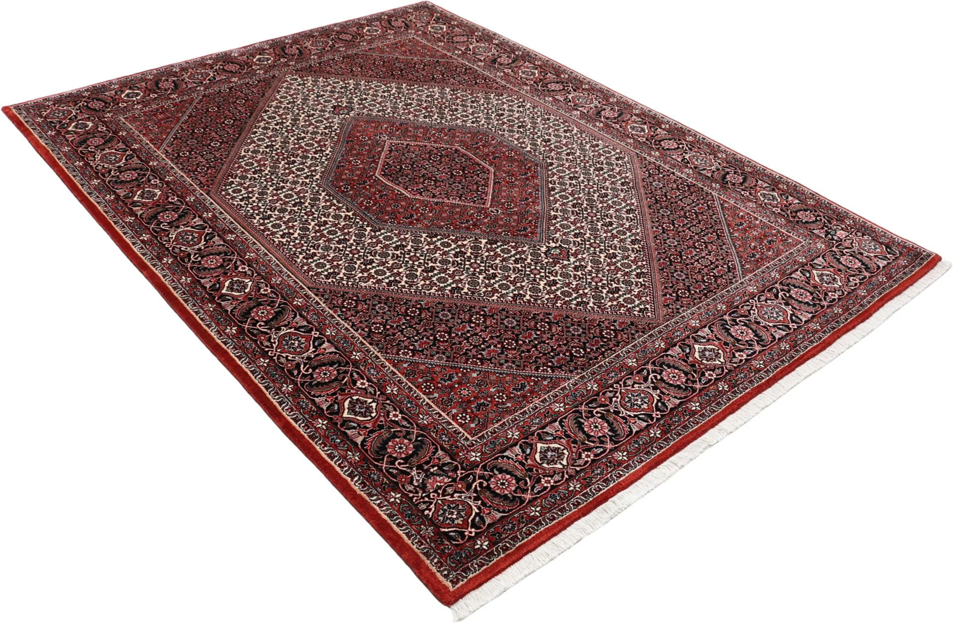 Bijar Persian Rug — hand-knotted, 173 × 230 cm, Wool & Silk
