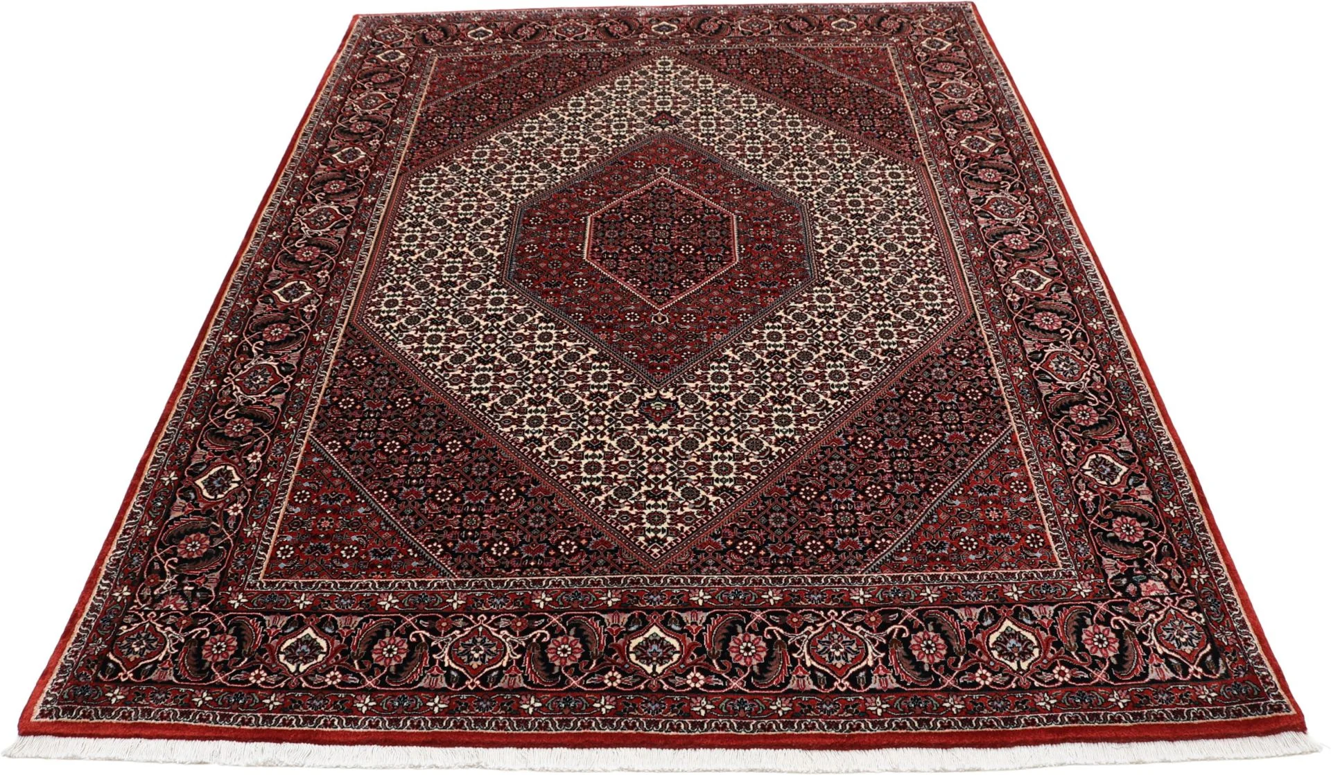 Bijar Persian Rug — hand-knotted, 173 × 230 cm, Wool & Silk