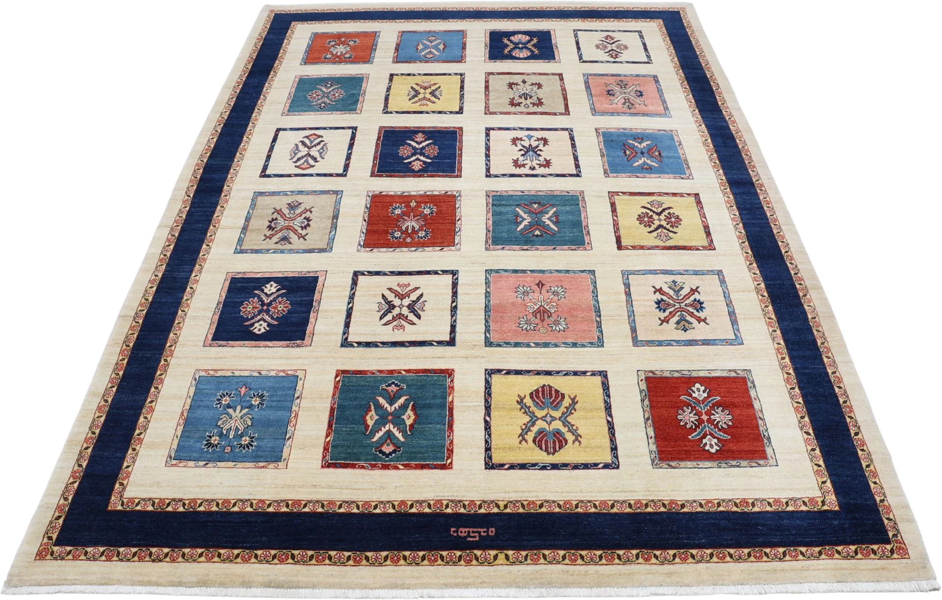 Hand-Knotted Wool Loribaft Persian Rug, 215 × 302 cm