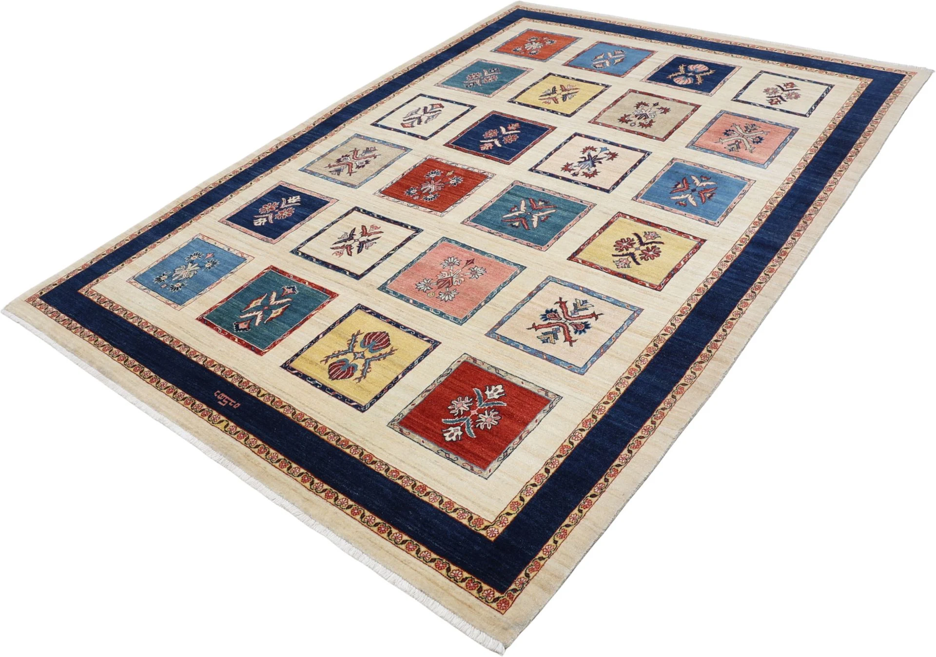 Hand-Knotted Wool Loribaft Persian Rug, 215 × 302 cm