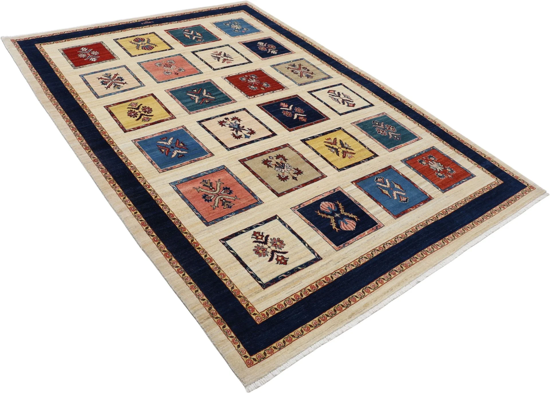 Hand-Knotted Wool Loribaft Persian Rug, 215 × 302 cm