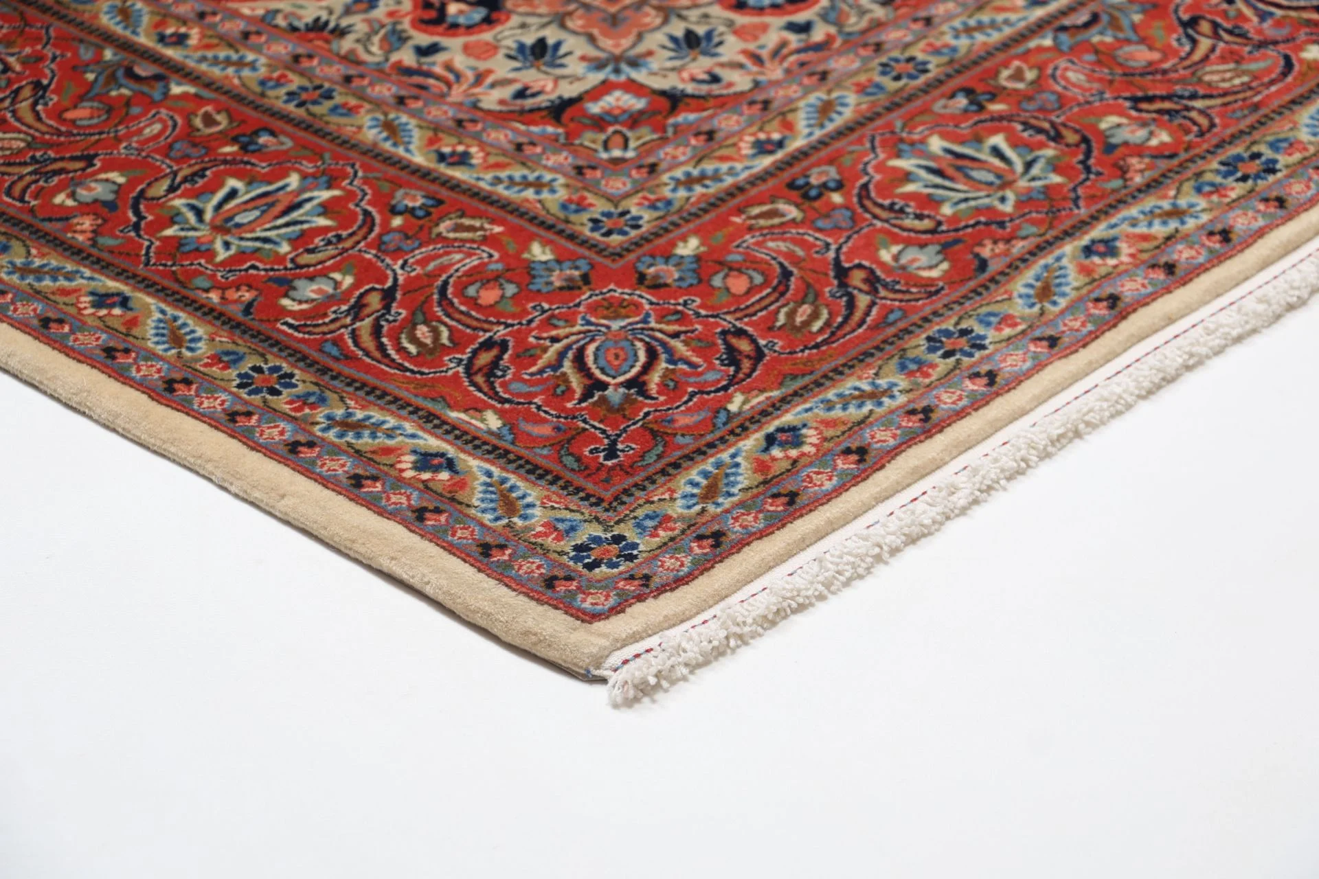 Hand-Knotted Wool Sarouk Persian Rug, 203 × 290 cm
