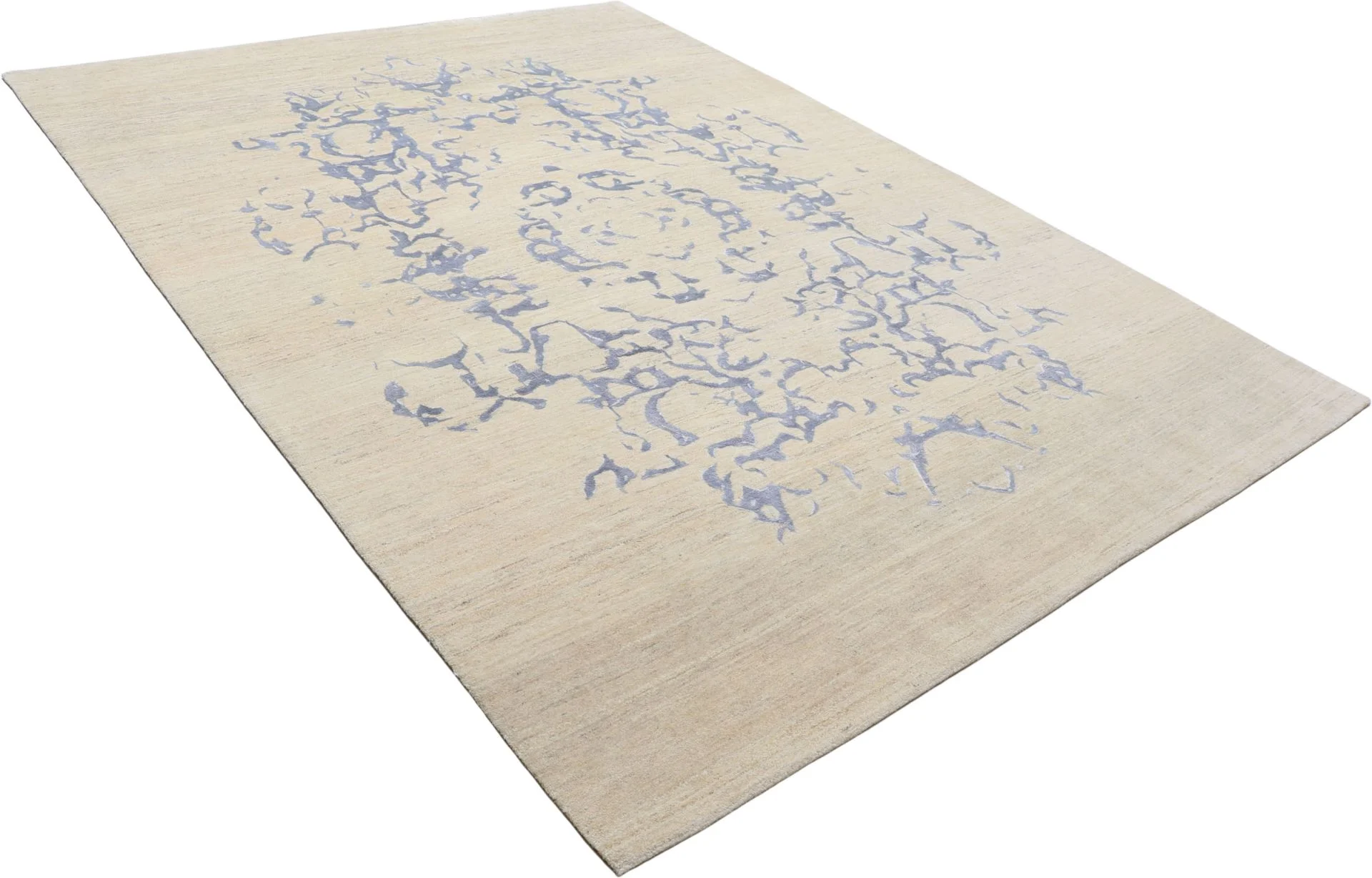 Hand-Knotted Wool Loribaft Indian Rug, 241 × 337 cm