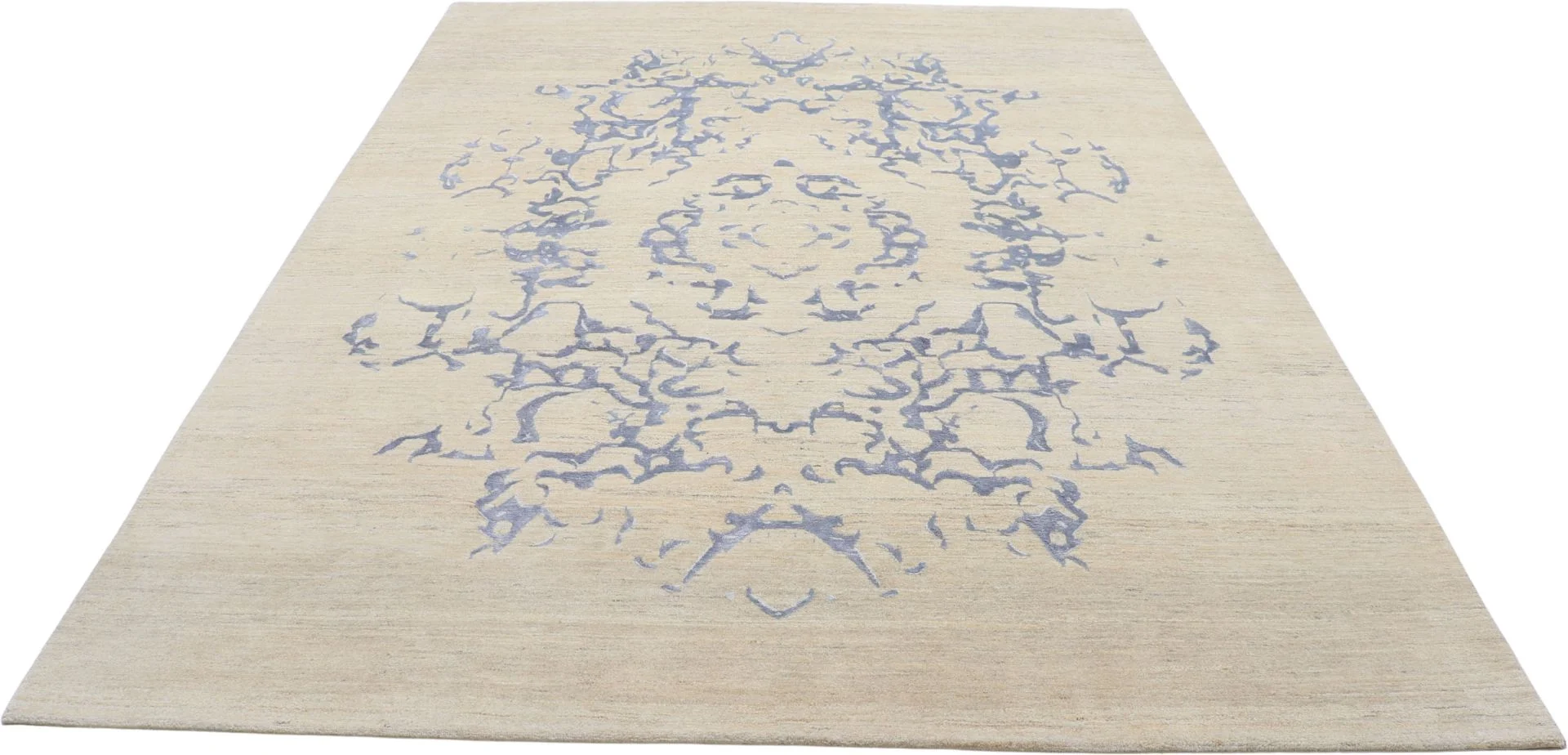 Hand-Knotted Wool Loribaft Indian Rug, 241 × 337 cm