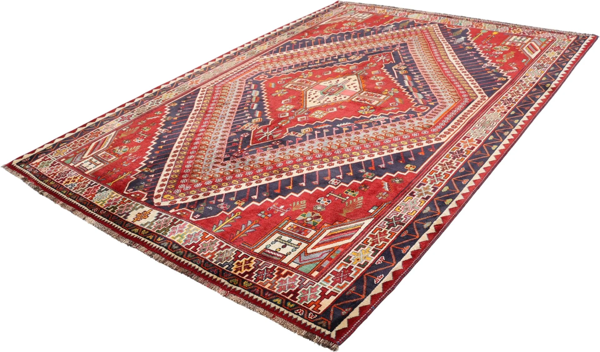 perserteppich-gashghai-186-x-268-cm-schurwolle-handgeknupft-2 Hand-Knotted Wool Qashqai Persian Rug, 186 × 268 cm