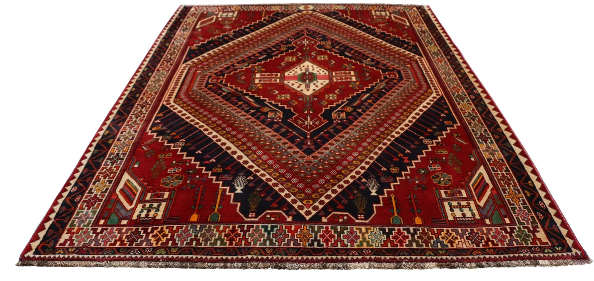 perserteppich-gashghai-186-x-268-cm-schurwolle-handgeknupft-6 Hand-Knotted Wool Qashqai Persian Rug, 186 × 268 cm