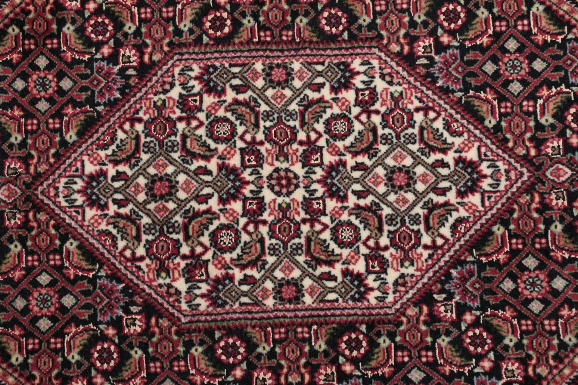 Hand-Knotted Wool & Silk Bijar Persian Rug, 85 × 310 cm