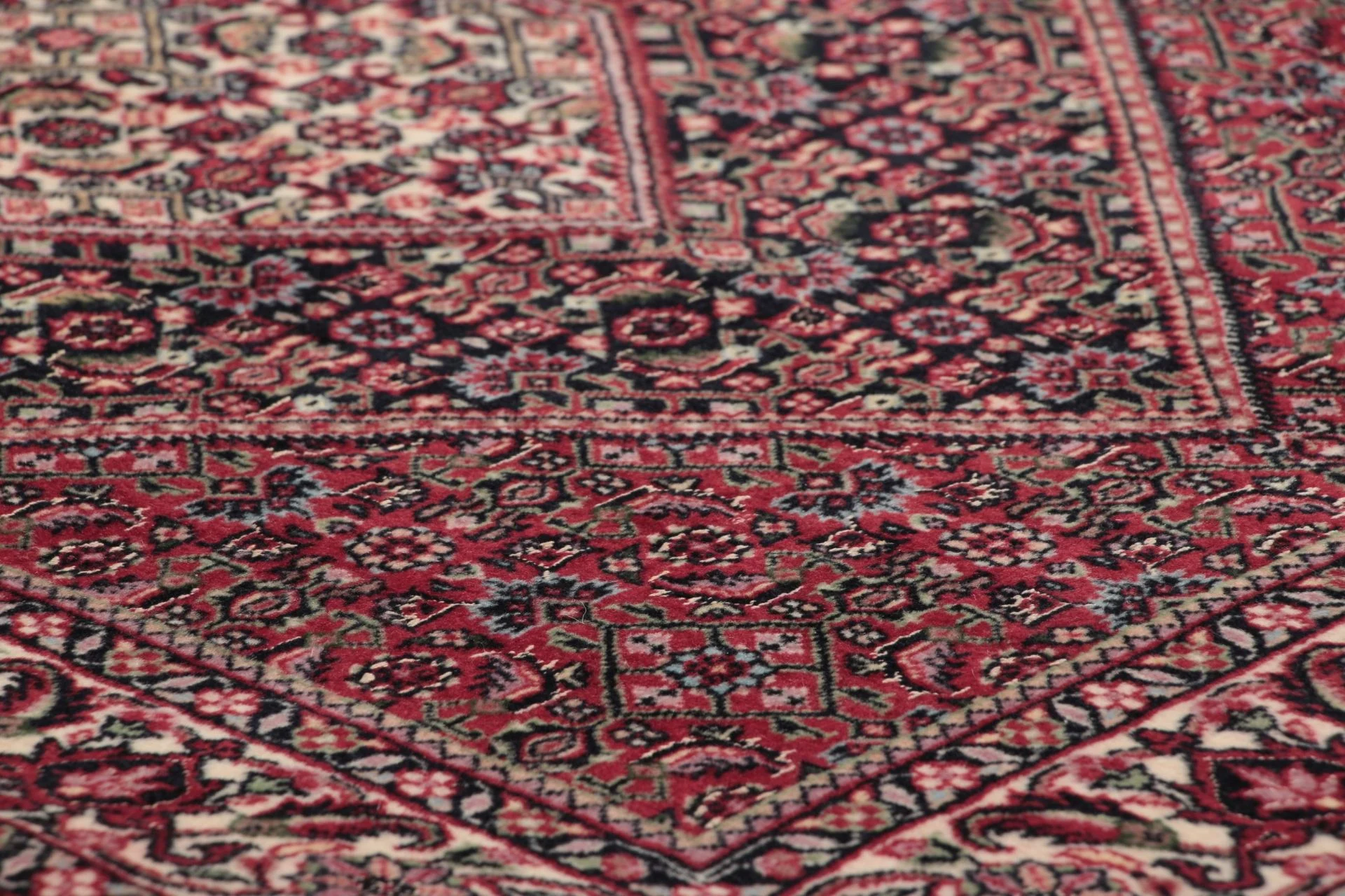 Hand-Knotted Wool & Silk Bijar Persian Rug, 85 × 310 cm
