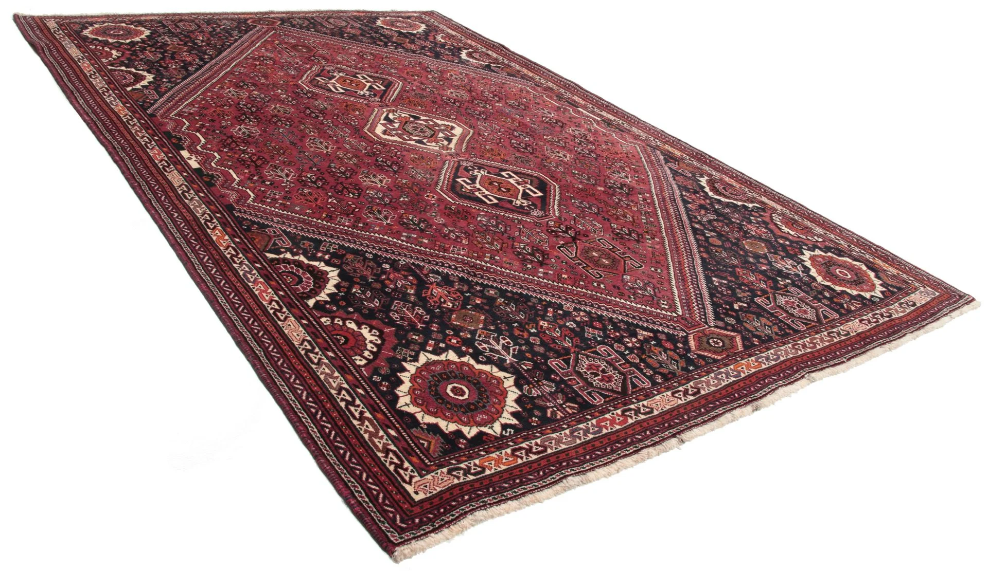 Qashqai Persian Rug — hand-knotted, 220 × 335 cm, Wool
