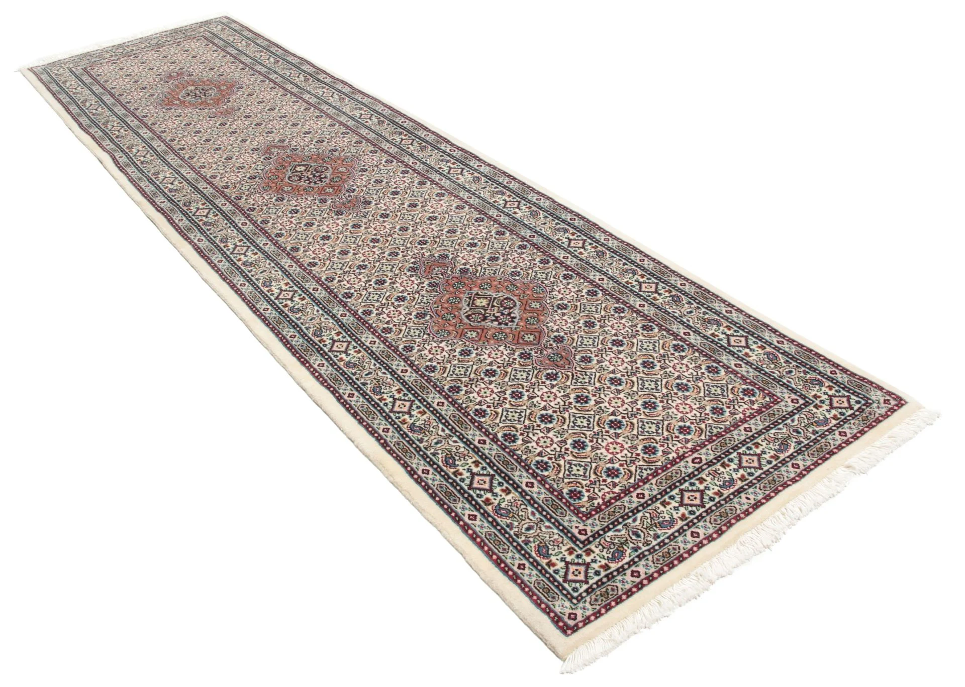 perserteppich-moud-80-x-295-cm-schurwolle-handgeknupft-floral-2 Hand-Knotted Wool Moud Persian Rug, 80 × 295 cm