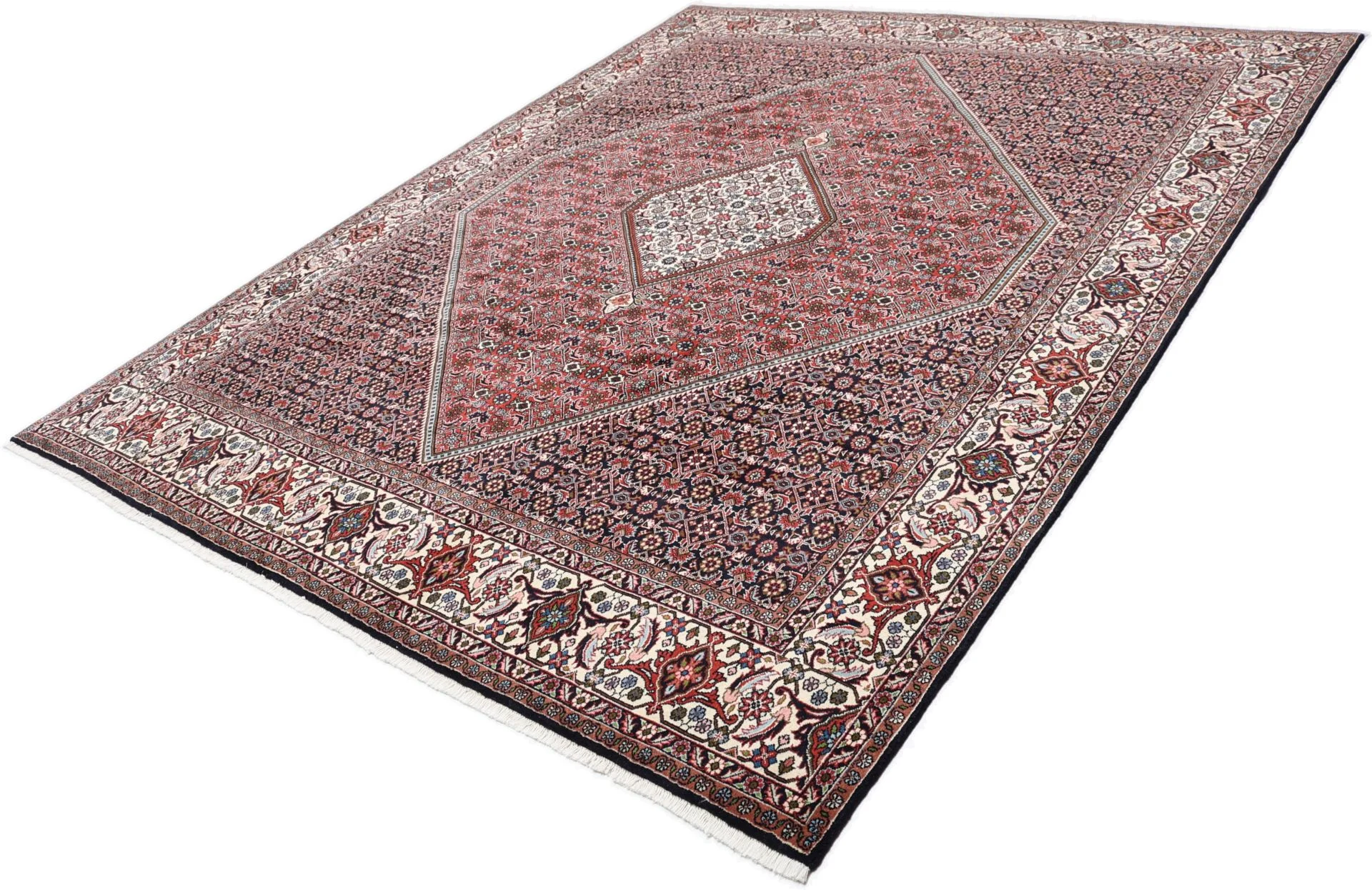 Hand-Knotted Wool Bijar Persian Rug, 248 × 300 cm