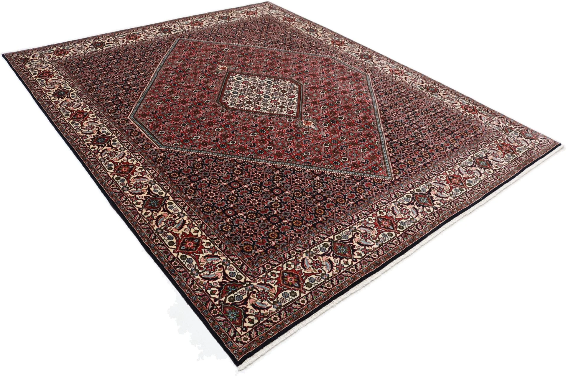 Hand-Knotted Wool Bijar Persian Rug, 248 × 300 cm