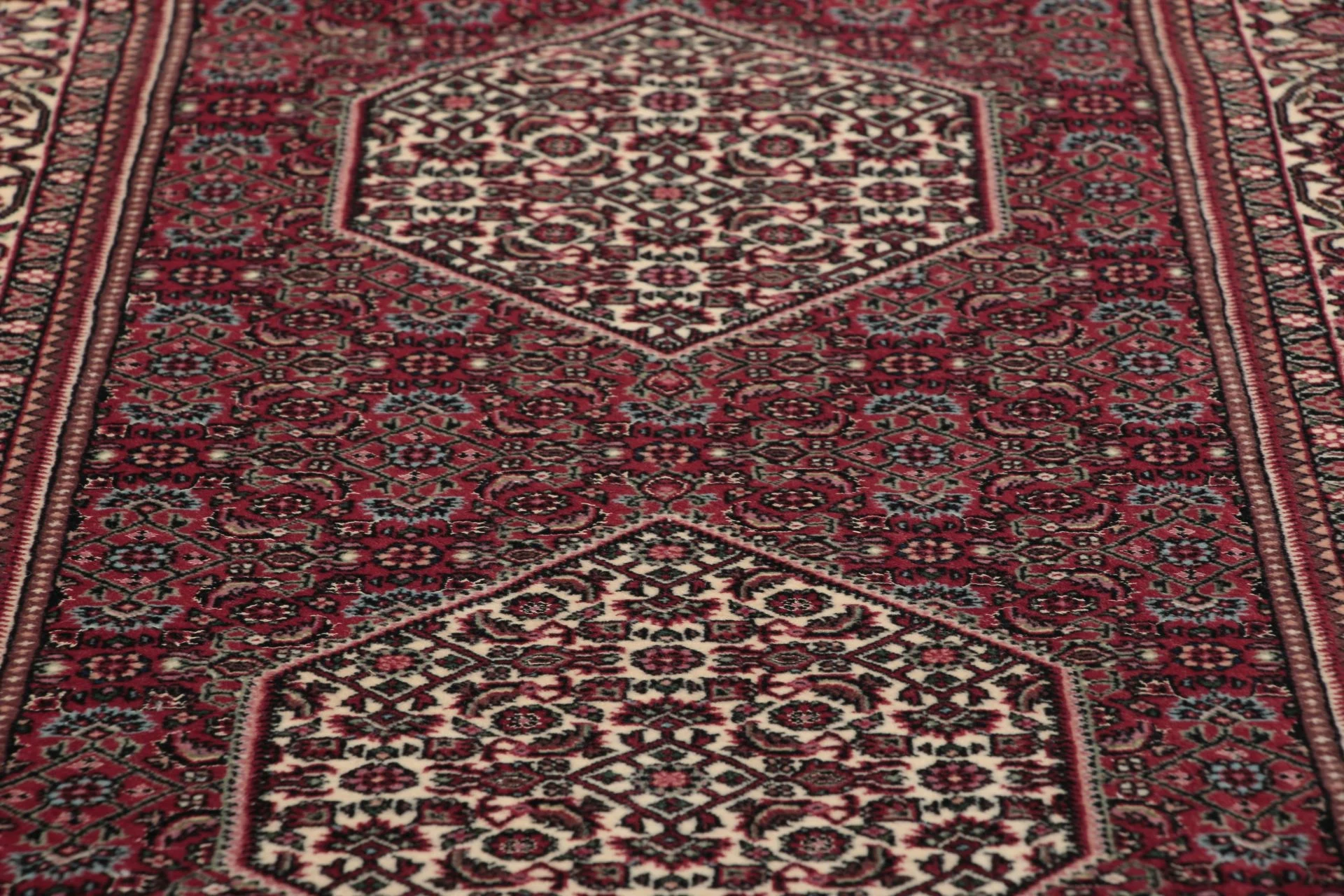 Hand-Knotted Wool & Silk Bijar Persian Rug, 80 × 302 cm