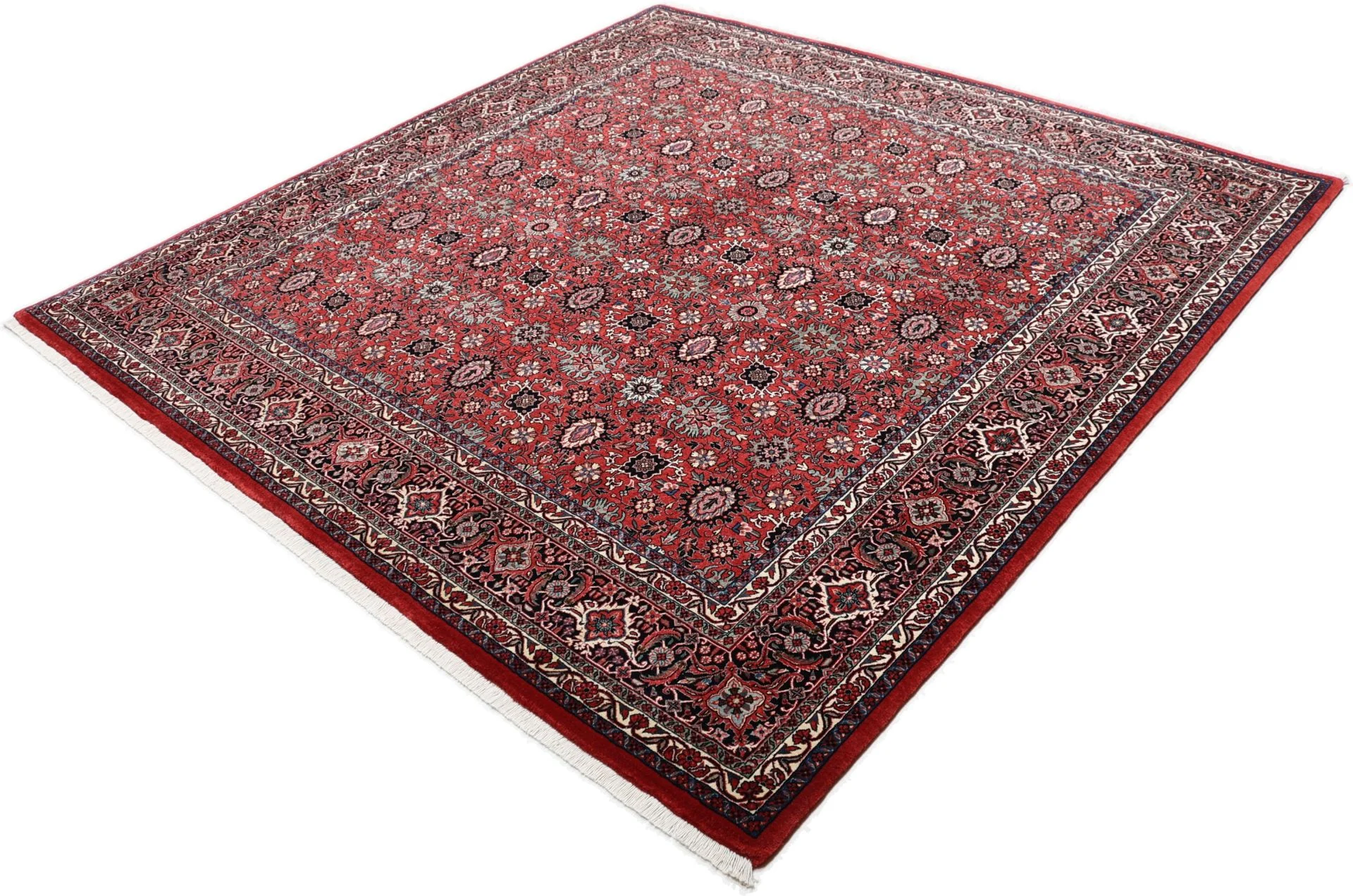 Hand-Knotted Wool Bijar Persian Rug, 206 × 210 cm