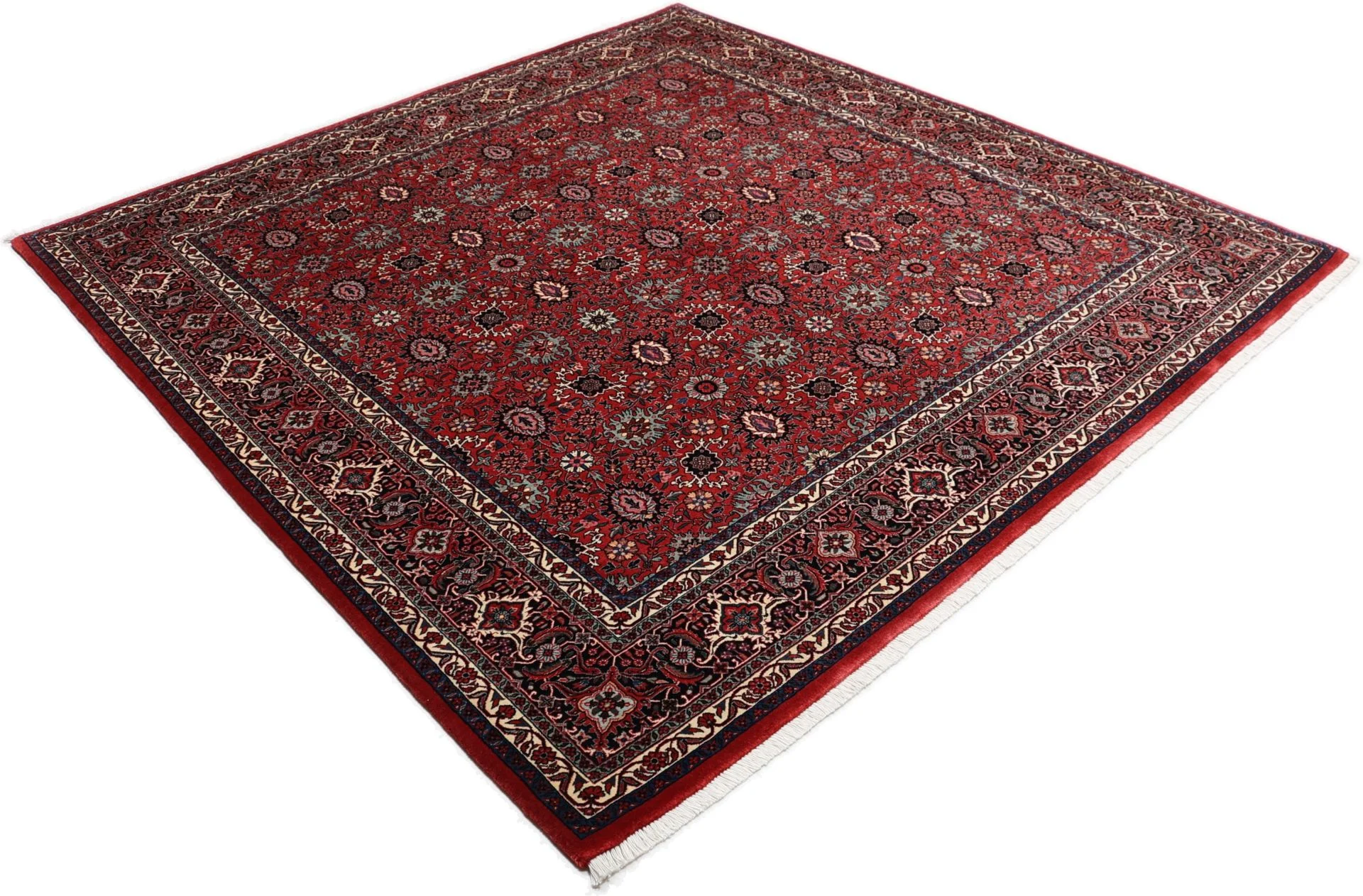 Hand-Knotted Wool Bijar Persian Rug, 206 × 210 cm