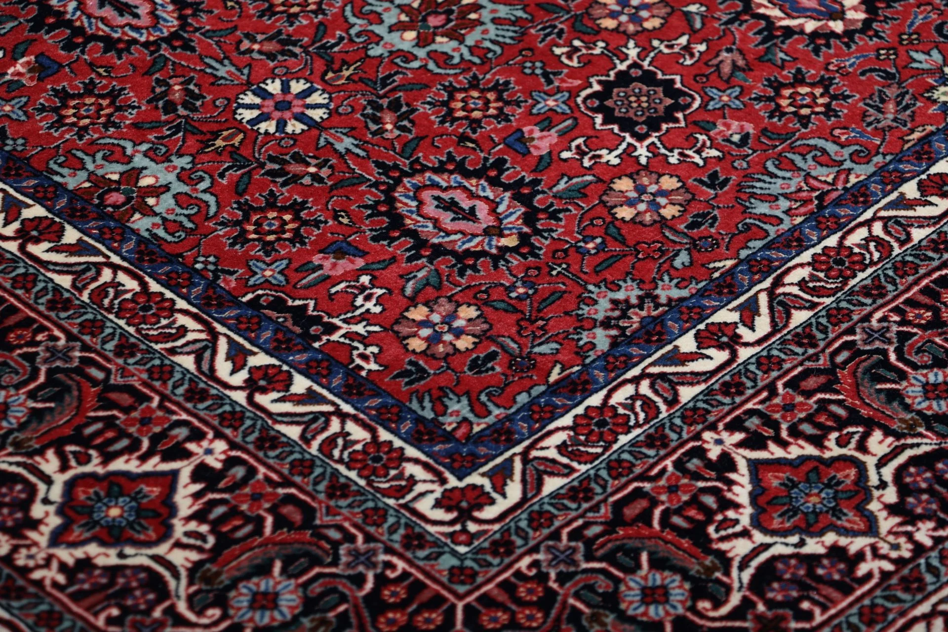 Hand-Knotted Wool Bijar Persian Rug, 206 × 210 cm