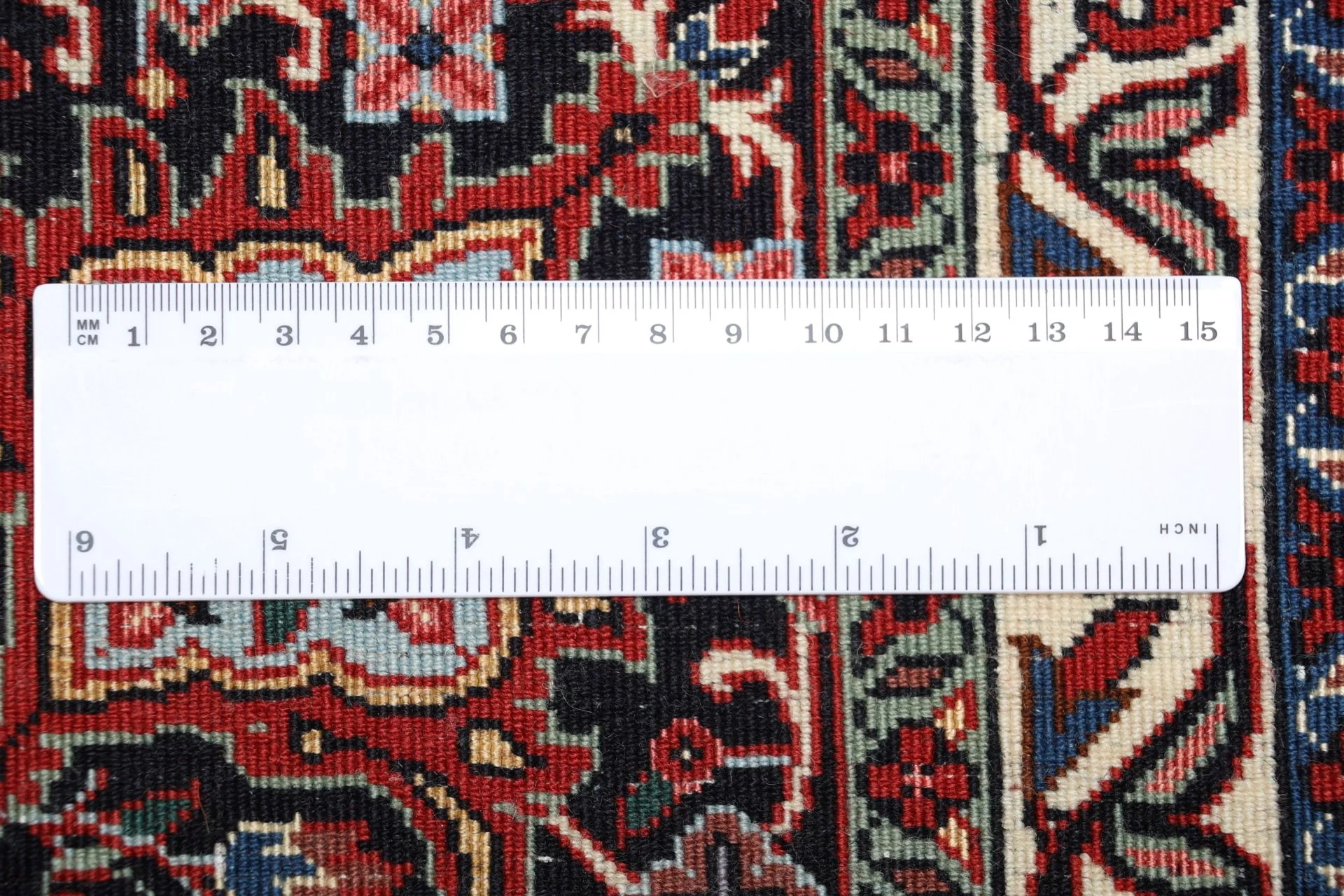 Hand-Knotted Wool Bijar Persian Rug, 206 × 210 cm