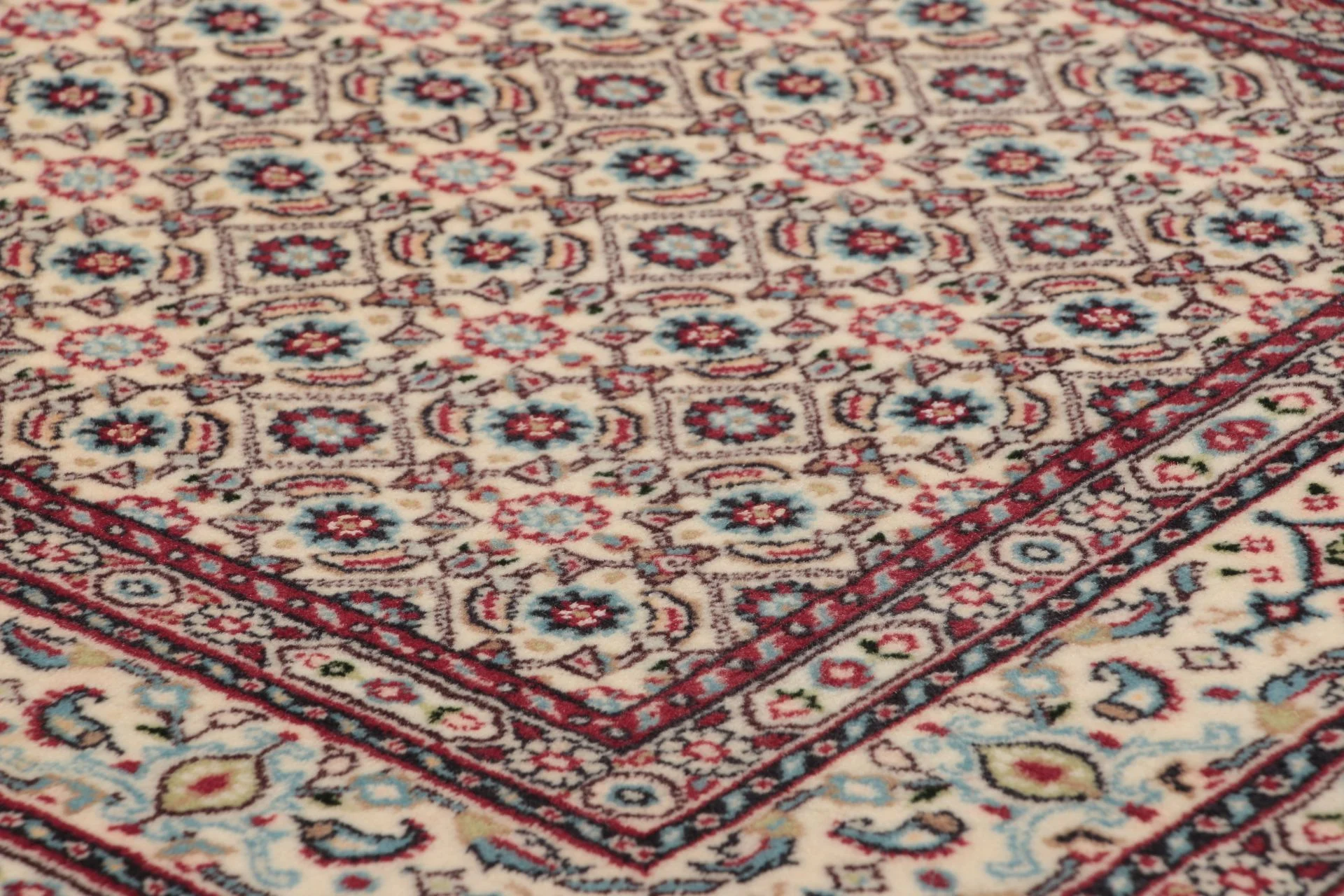 Hand-Knotted Wool Moud Persian Rug, 78 × 390 cm