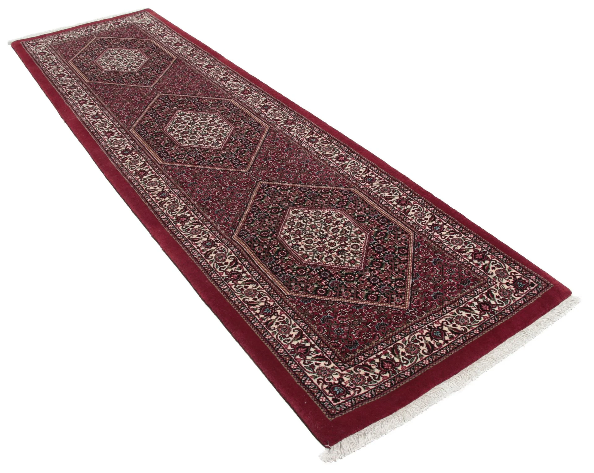 Bijar Persian Rug — hand-knotted, 88 × 300 cm, Wool & Silk
