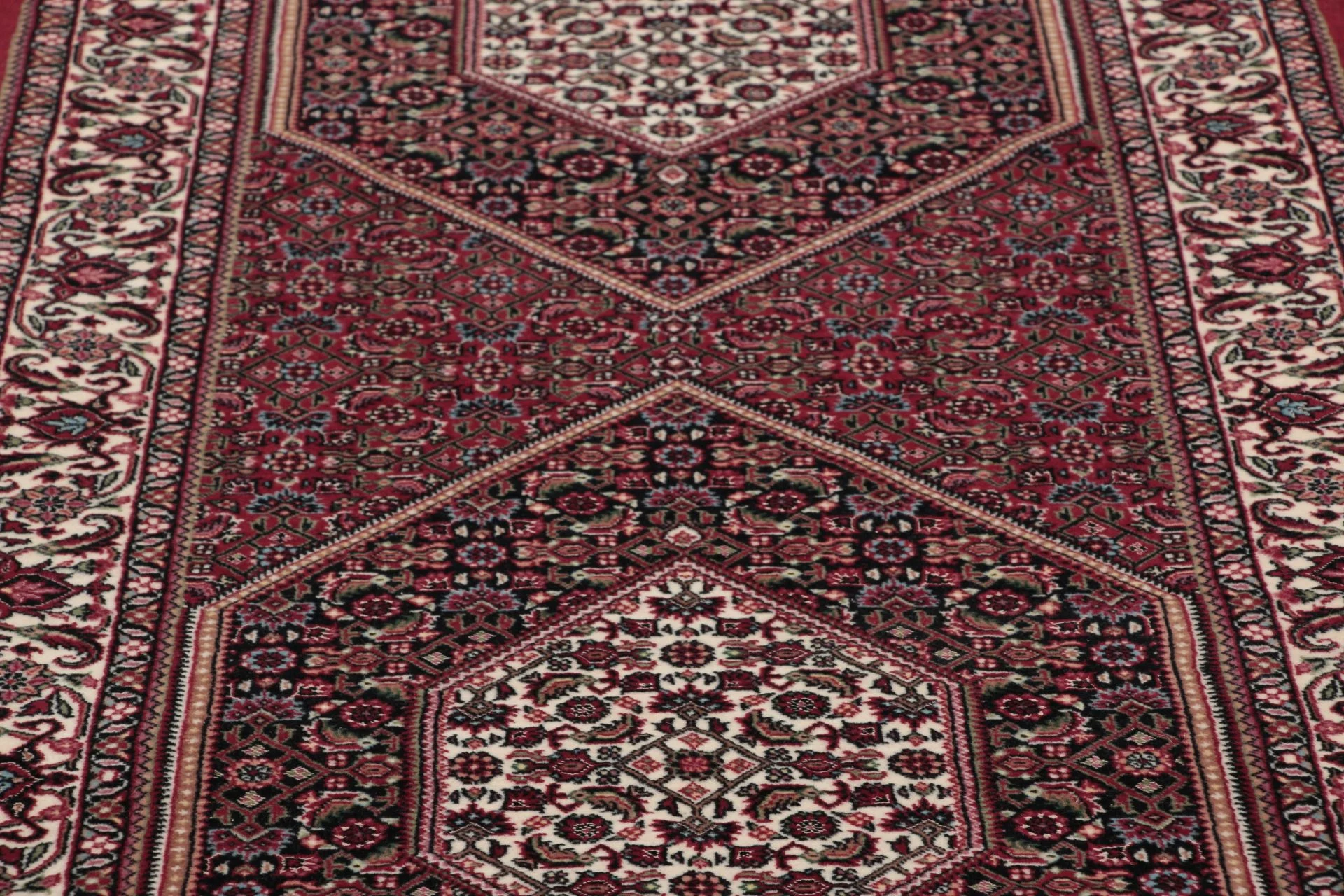 Bijar Persian Rug — hand-knotted, 88 × 300 cm, Wool & Silk