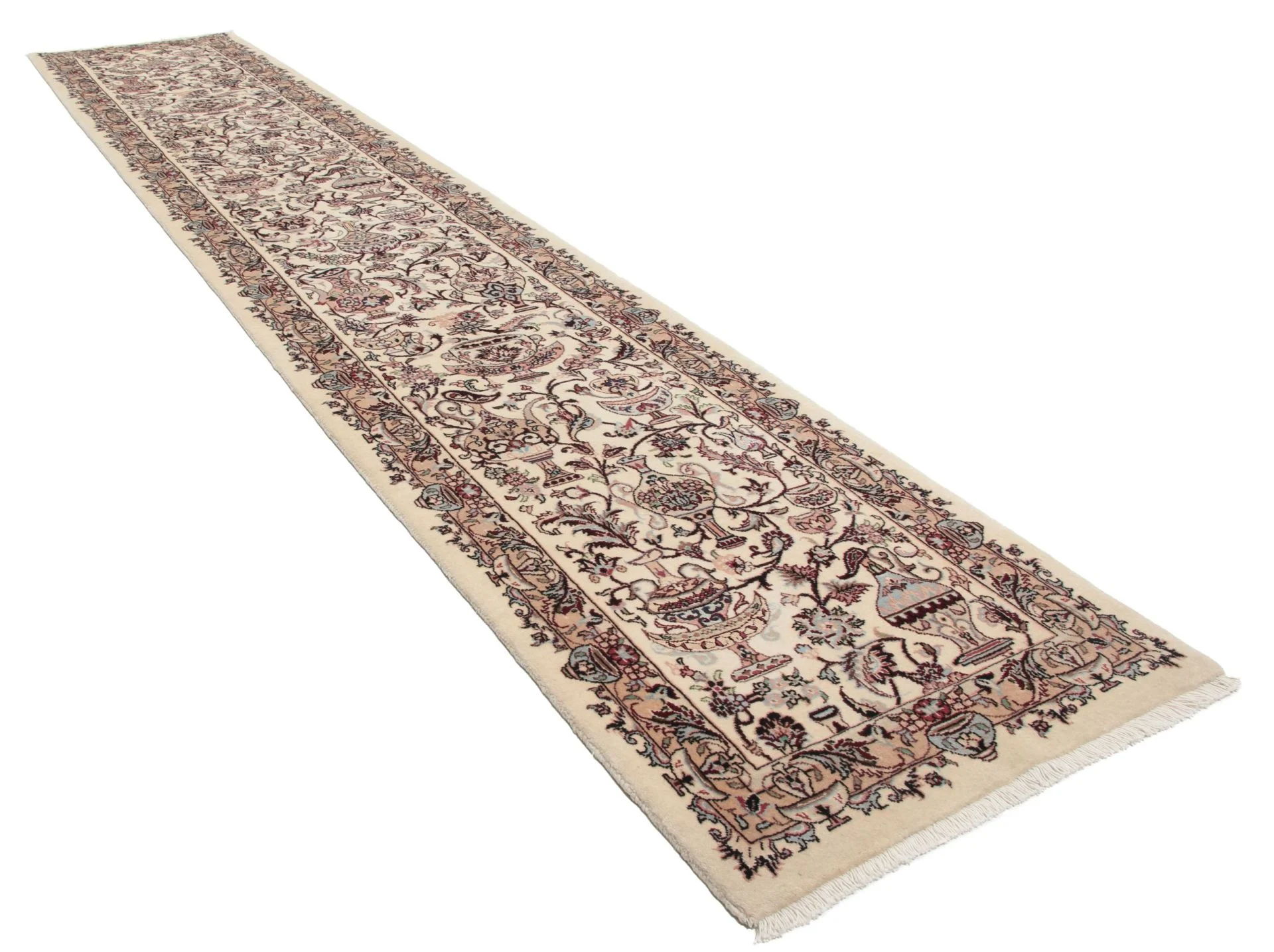 Hand-Knotted Wool Kashmar Persian Rug, 75 × 392 cm