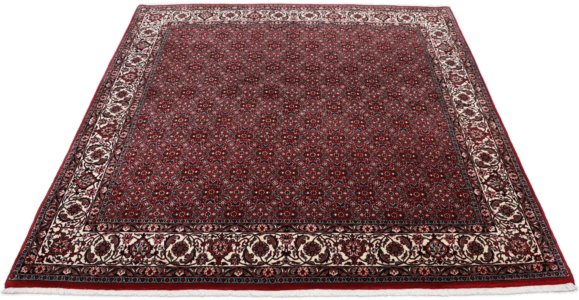 Hand-Knotted Wool Bijar Persian Rug, 200 × 210 cm