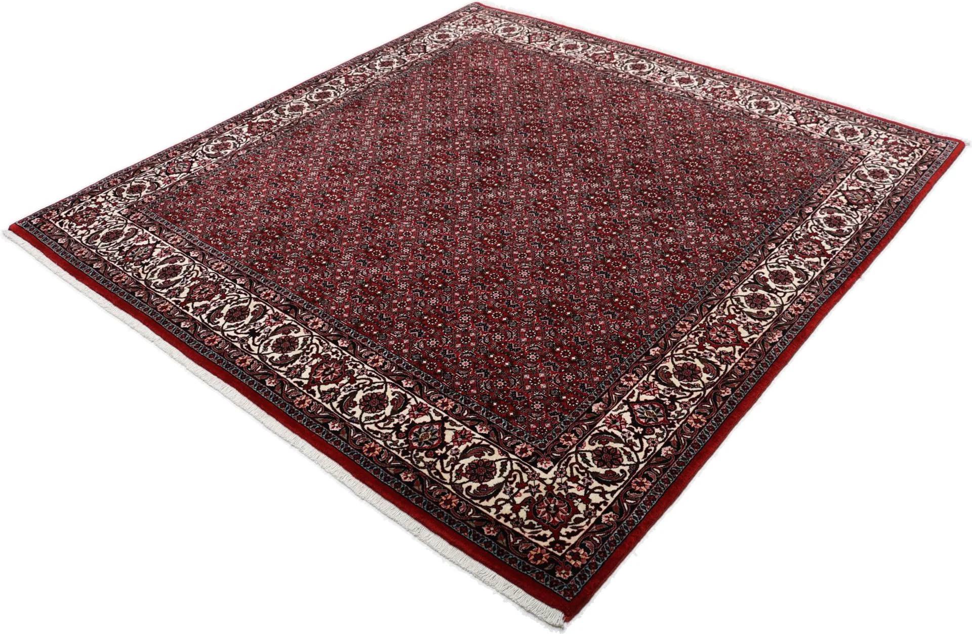 Hand-Knotted Wool Bijar Persian Rug, 200 × 210 cm