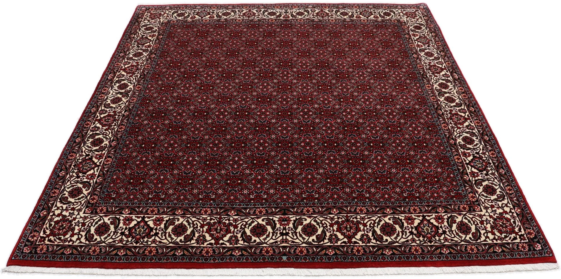 Hand-Knotted Wool Bijar Persian Rug, 200 × 210 cm