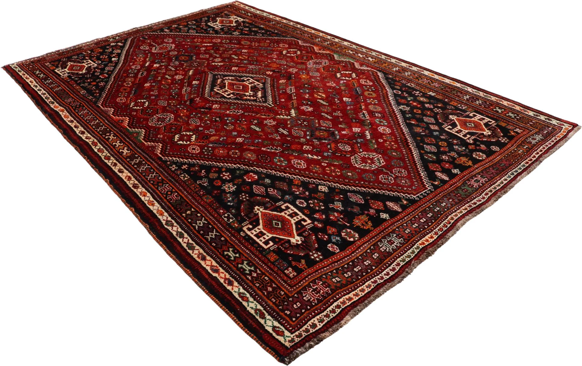 perserteppich-gashghai-175-x-270-cm-schurwolle-handgeknupft-7 Qashqai Persian Rug 175 × 270 cm, Wool, hand-knotted
