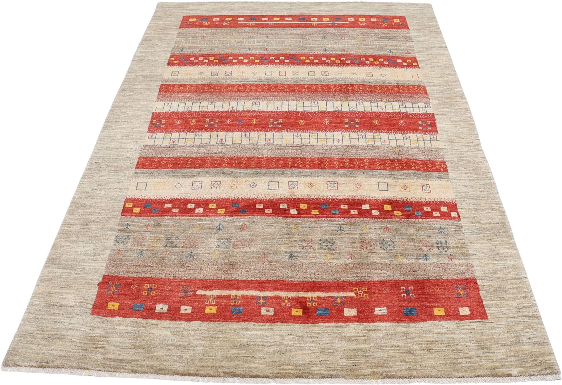 Hand-Knotted Wool Loribaft Persian Rug, 195 × 290 cm