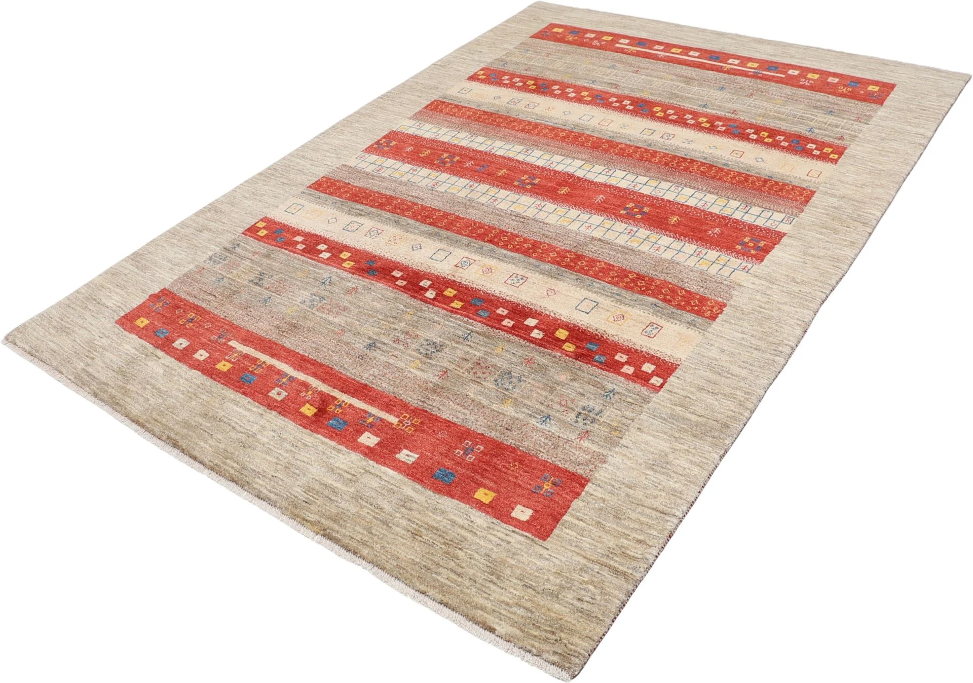 Hand-Knotted Wool Loribaft Persian Rug, 195 × 290 cm
