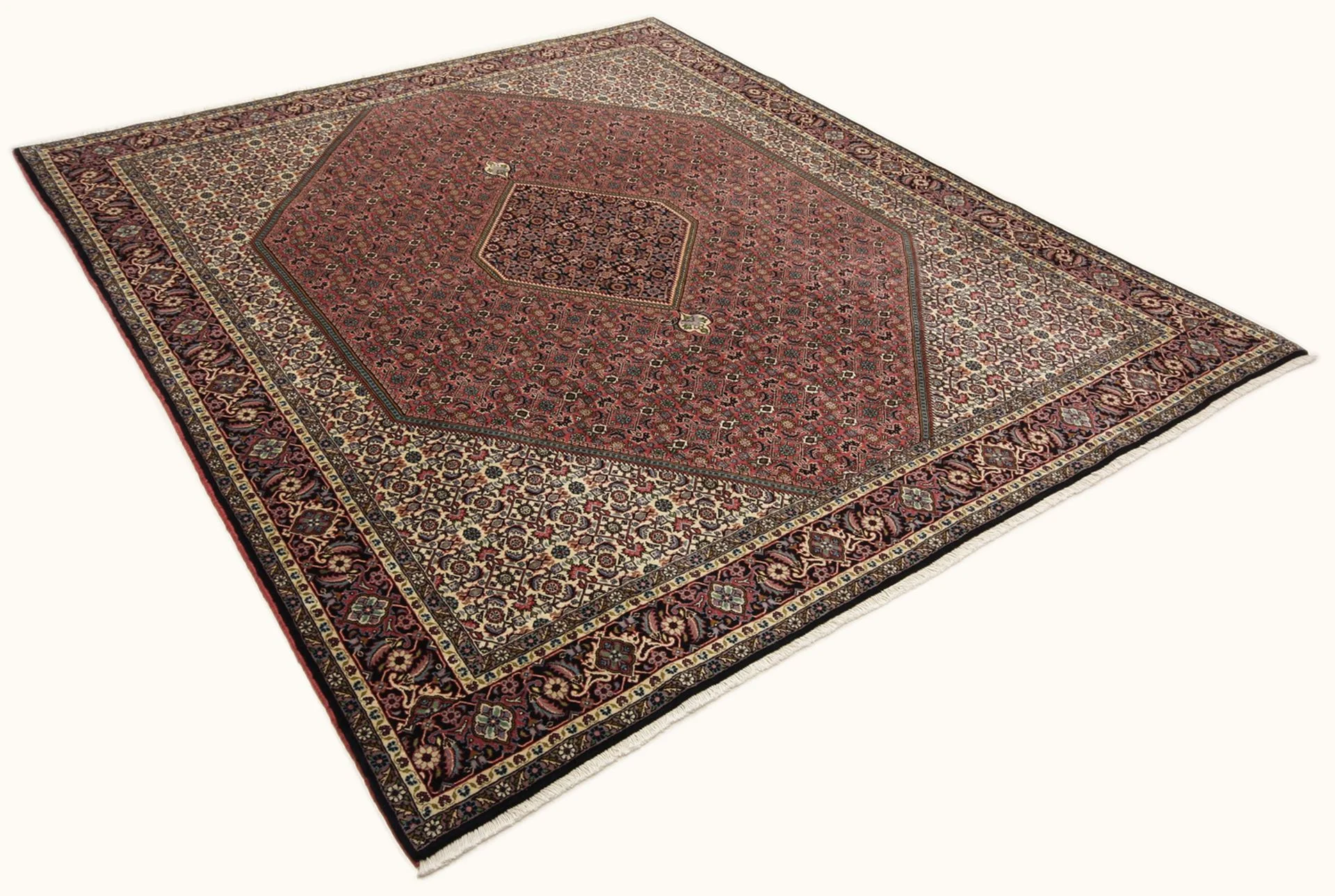 Hand-Knotted Wool Bijar Persian Rug, 250 × 305 cm