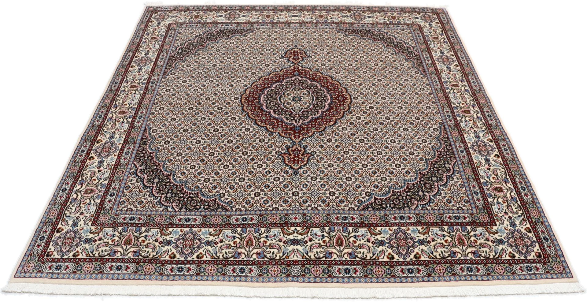 perserteppich-moud-197-x-205-cm-schurwolle-handgeknupft-floral-17 Moud Persian Rug — hand-knotted, 197 × 205 cm, Wool