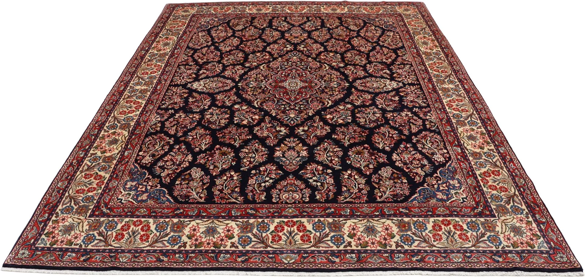 Sarouk Persian Rug — hand-knotted, 240 × 313 cm, Wool