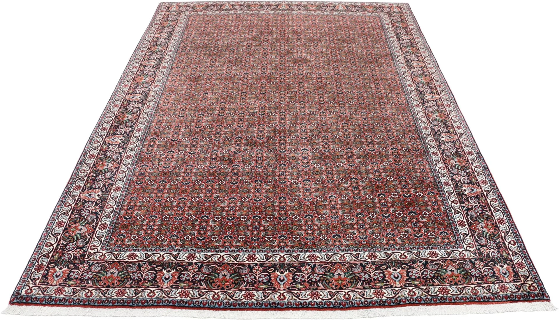 Hand-Knotted Wool Bijar Persian Rug, 206 × 298 cm