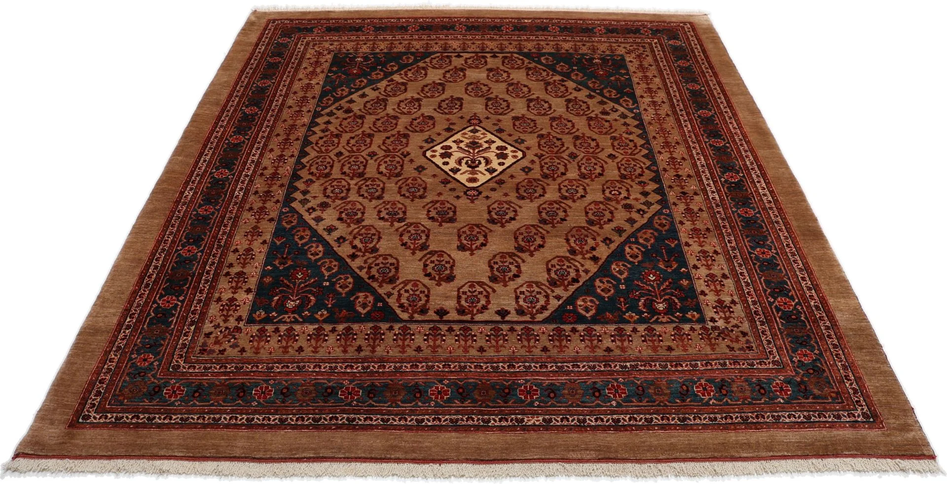 perserteppich-gashghai-209-x-241-cm-schurwolle-handgeknupft-16 Qashqai Persian Rug 209 × 241 cm, Wool, hand-knotted