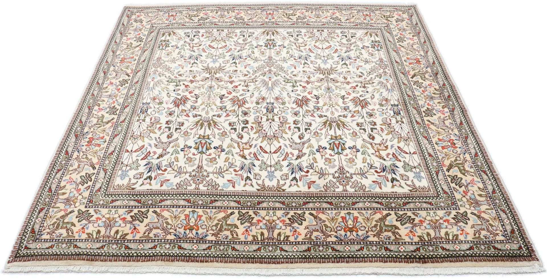perserteppich-tabriz-205-x-205-cm-schurwolle-handgeknupft-1 Tabriz Persian Rug — hand-knotted, 205 × 205 cm, Wool