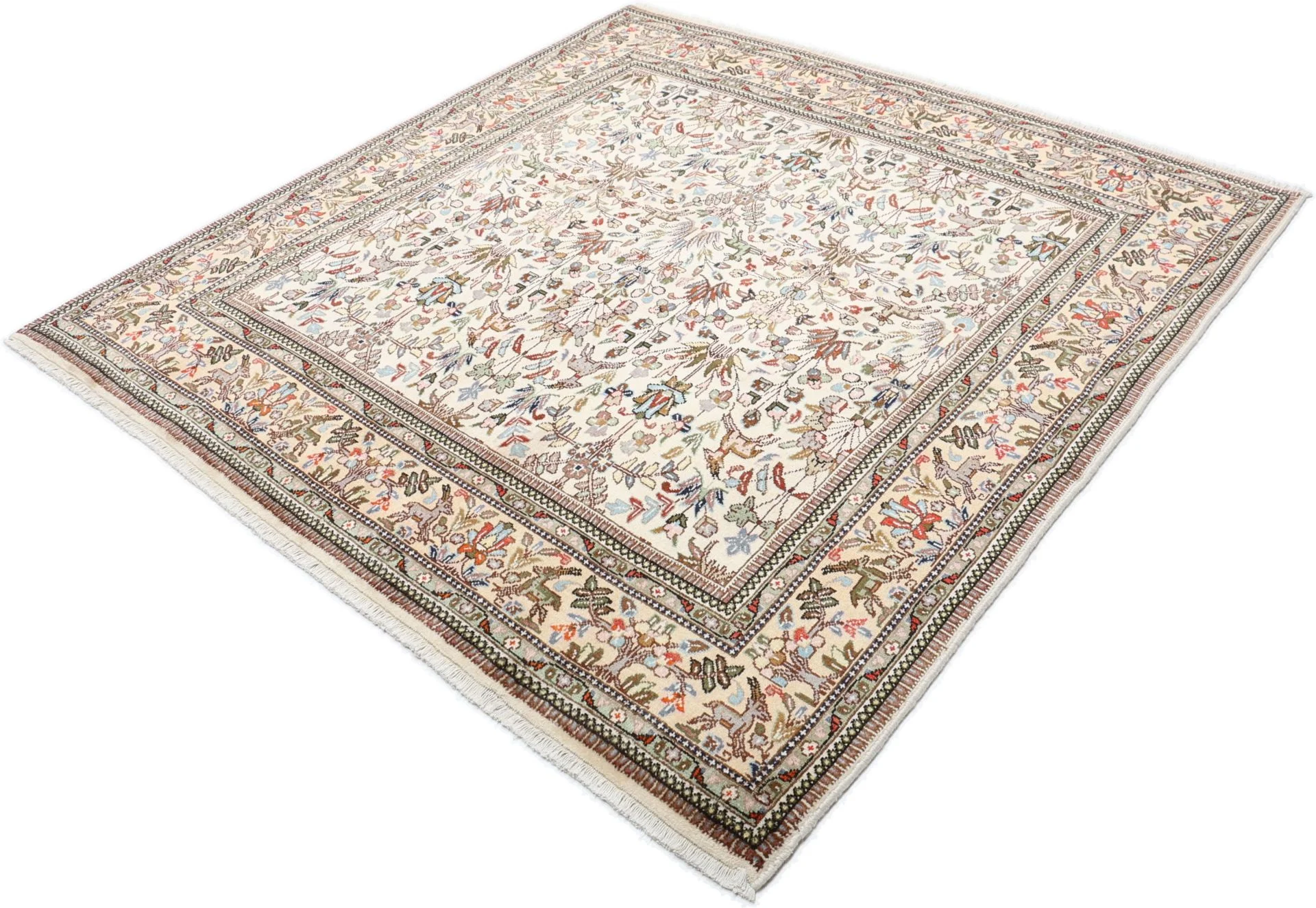 perserteppich-tabriz-205-x-205-cm-schurwolle-handgeknupft-2 Tabriz Persian Rug — hand-knotted, 205 × 205 cm, Wool