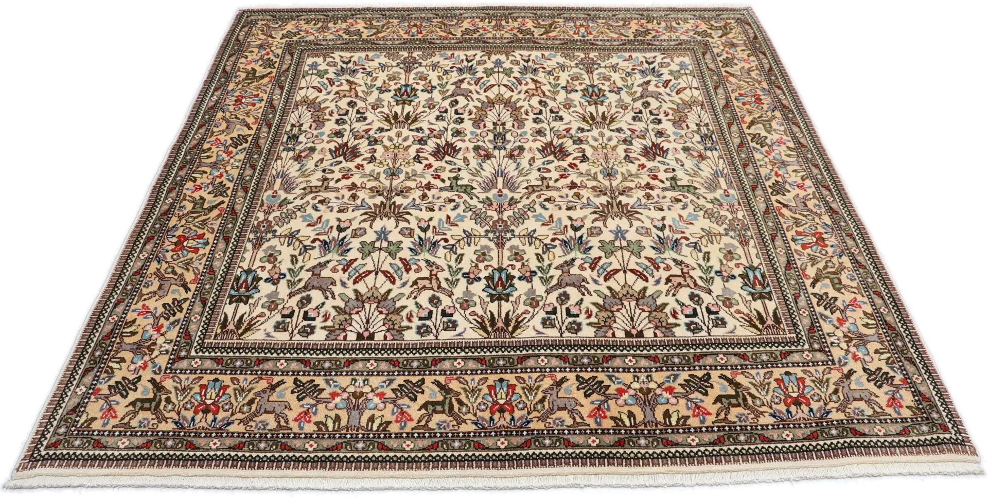 perserteppich-tabriz-205-x-205-cm-schurwolle-handgeknupft-7 Tabriz Persian Rug — hand-knotted, 205 × 205 cm, Wool
