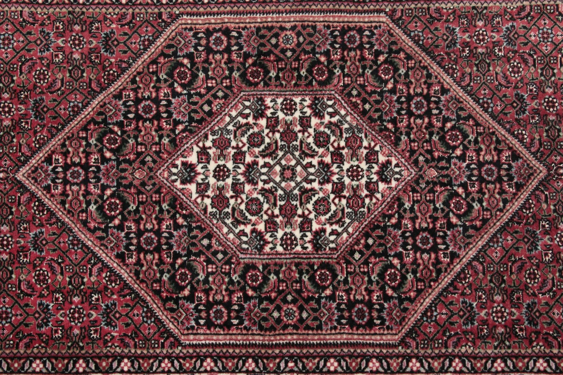 Hand-Knotted Wool & Silk Bijar Persian Rug, 85 × 285 cm
