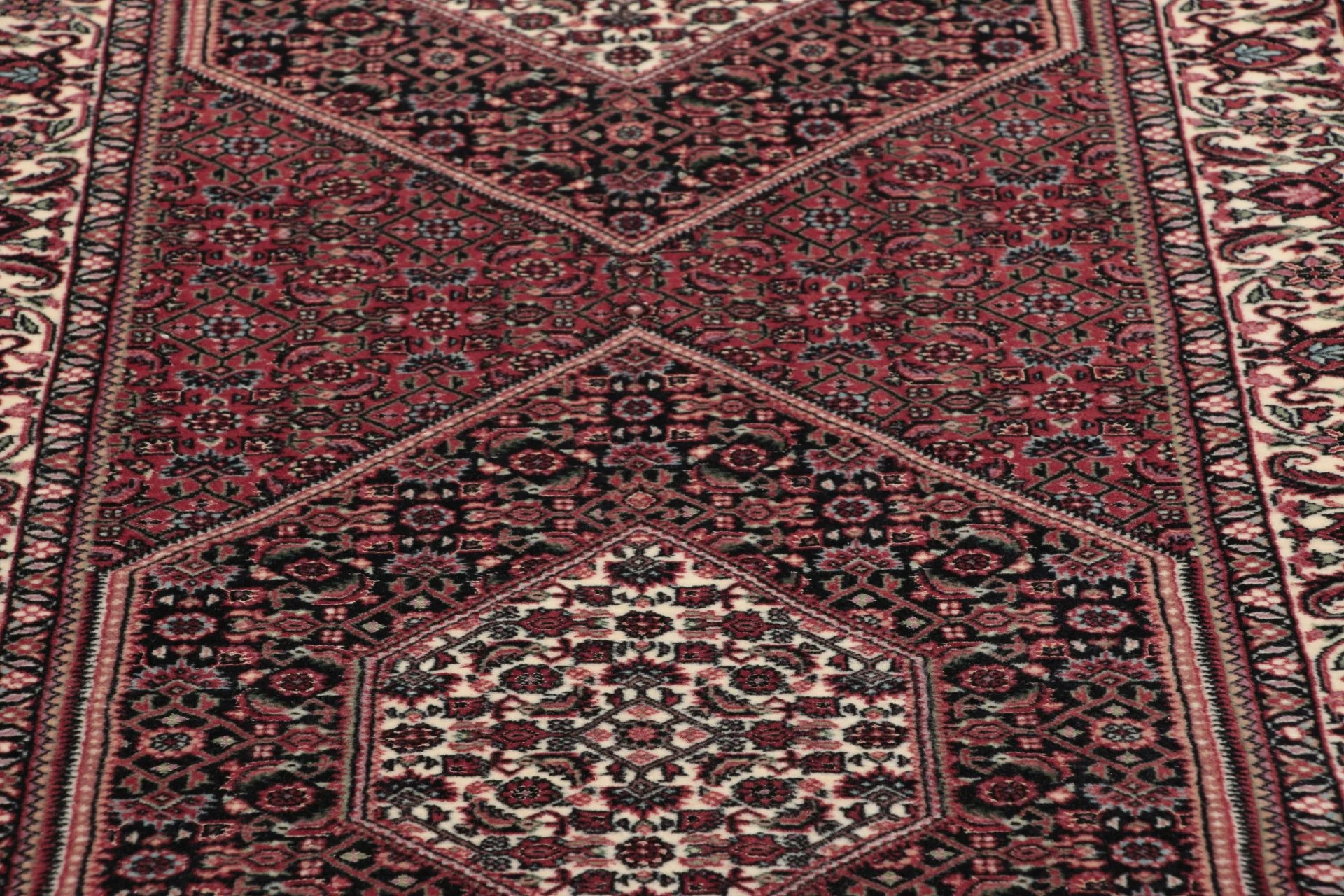 Hand-Knotted Wool & Silk Bijar Persian Rug, 85 × 285 cm