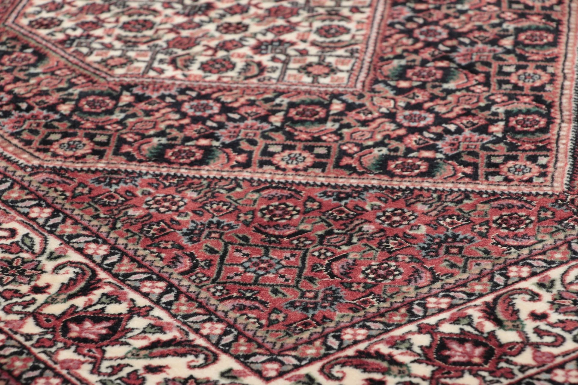 Hand-Knotted Wool & Silk Bijar Persian Rug, 85 × 285 cm