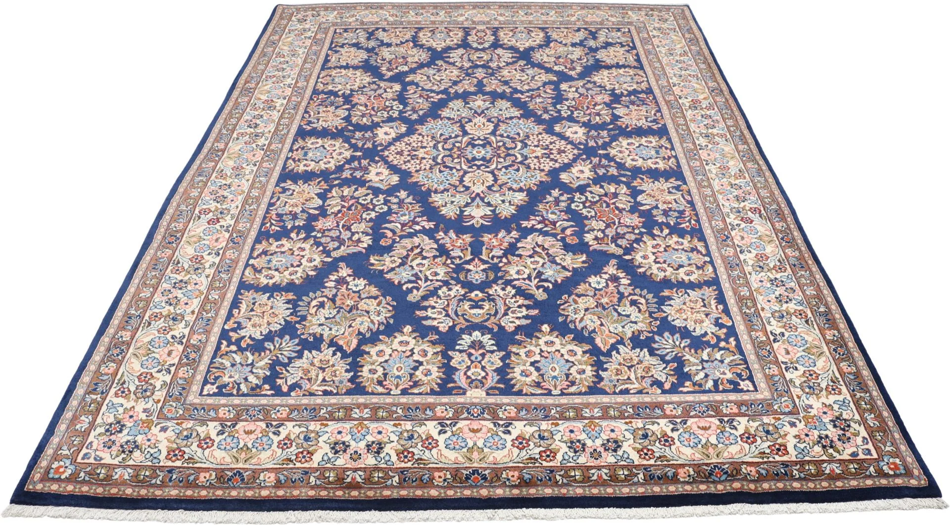 Hand-Knotted Wool Sarouk Persian Rug, 218 × 315 cm