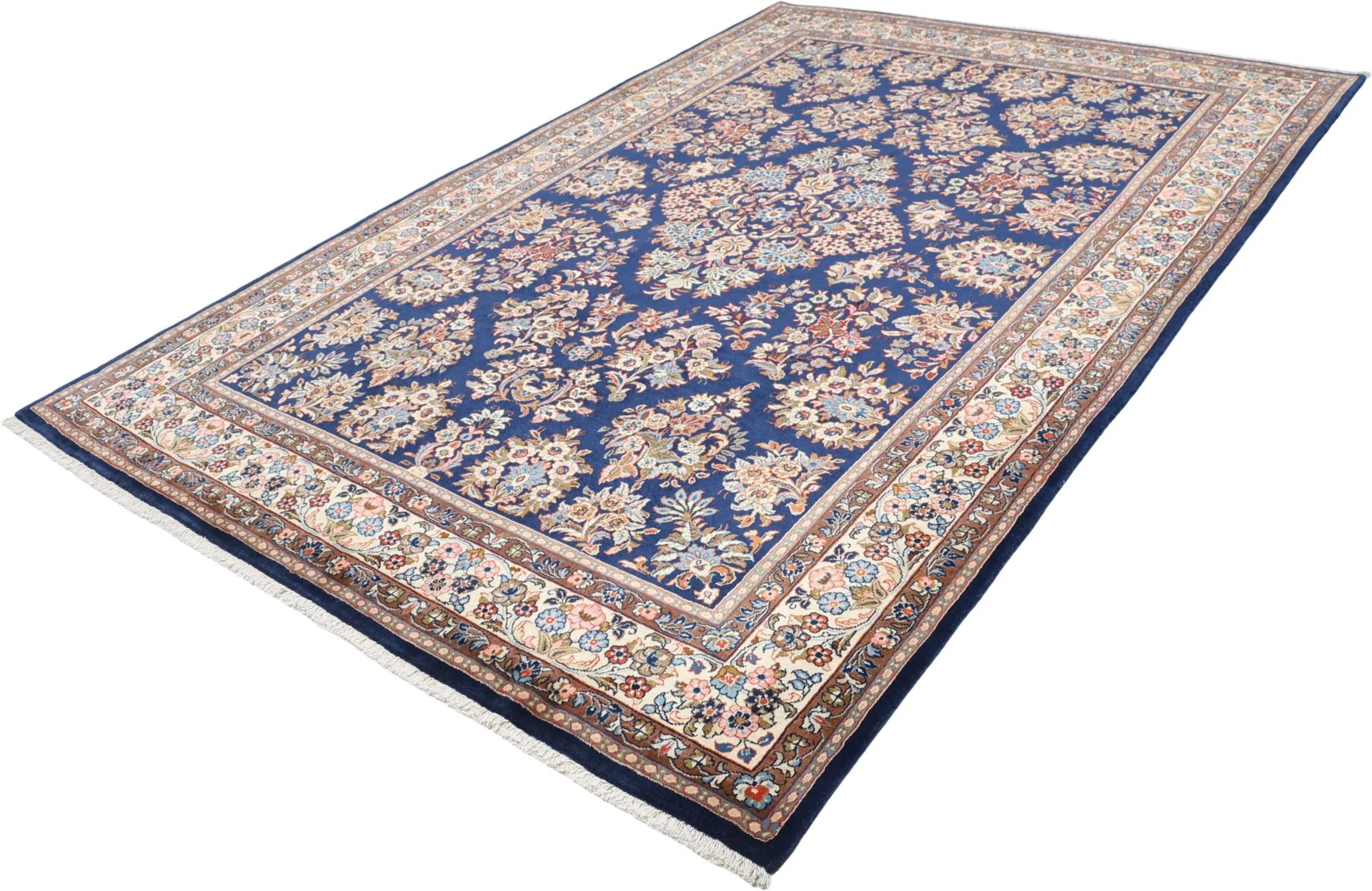 Hand-Knotted Wool Sarouk Persian Rug, 218 × 315 cm