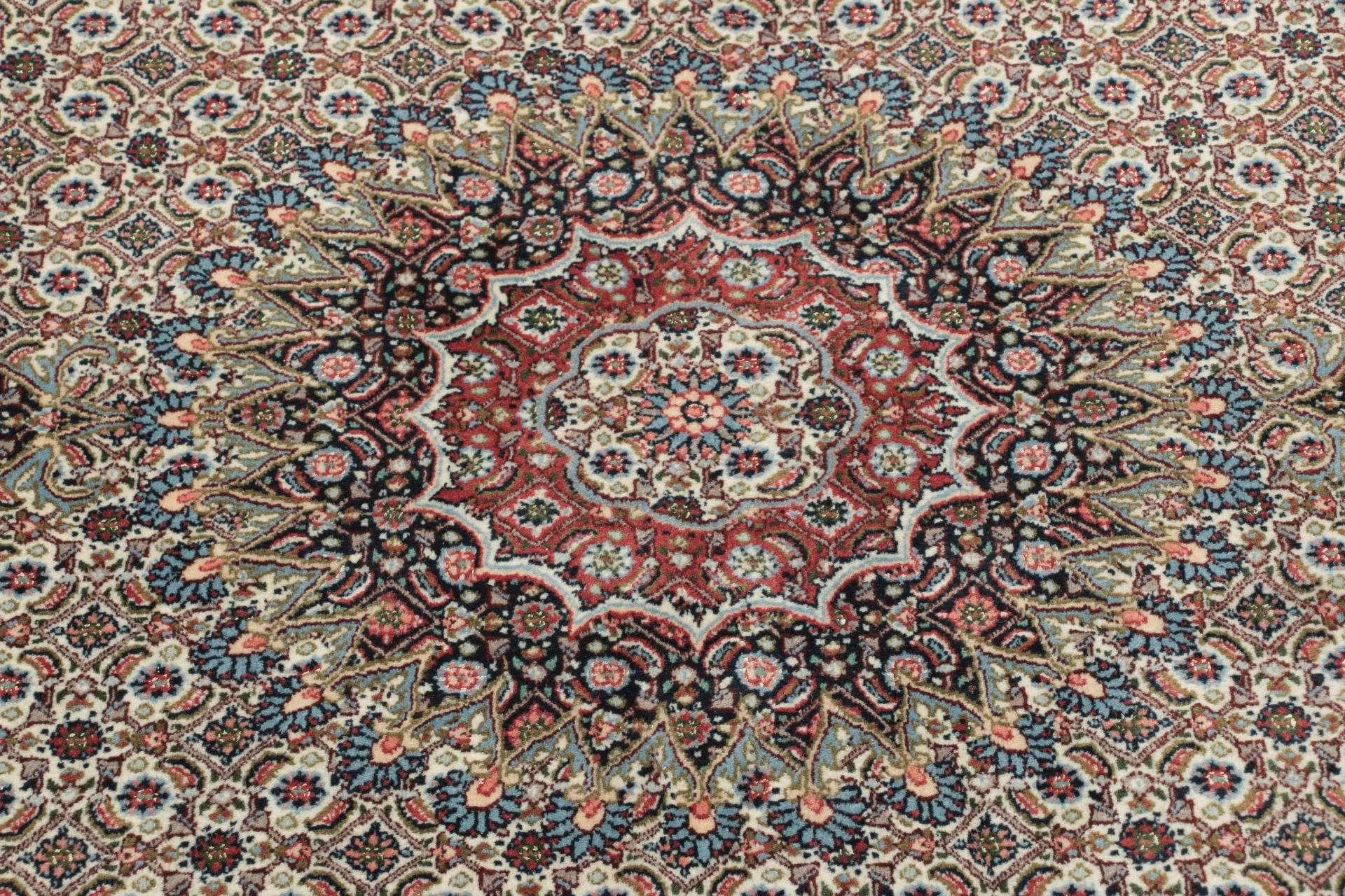 Hand-Knotted Wool Moud Persian Rug, 148 × 200 cm