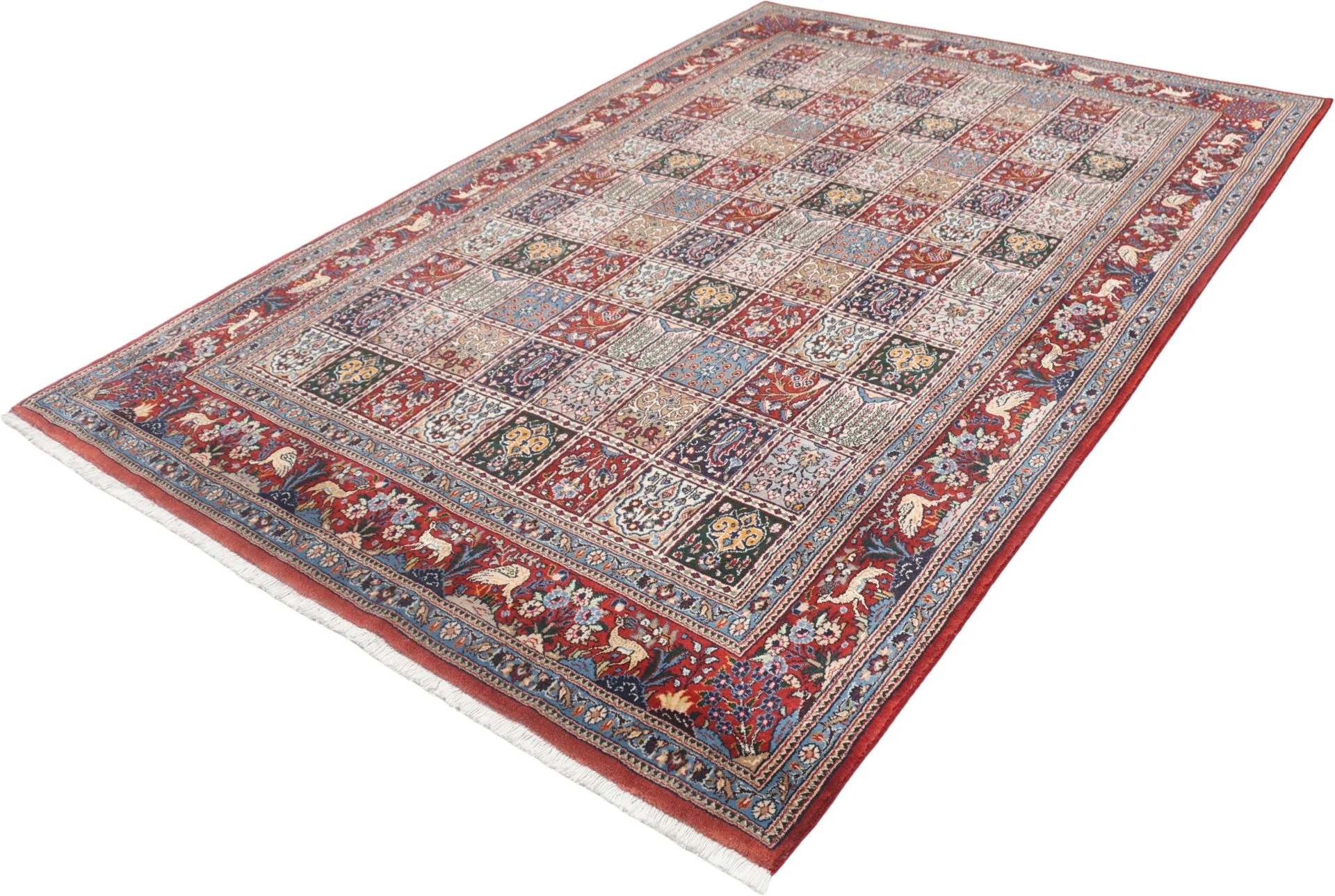 Hand-Knotted Wool Moud Persian Rug, 165 × 250 cm