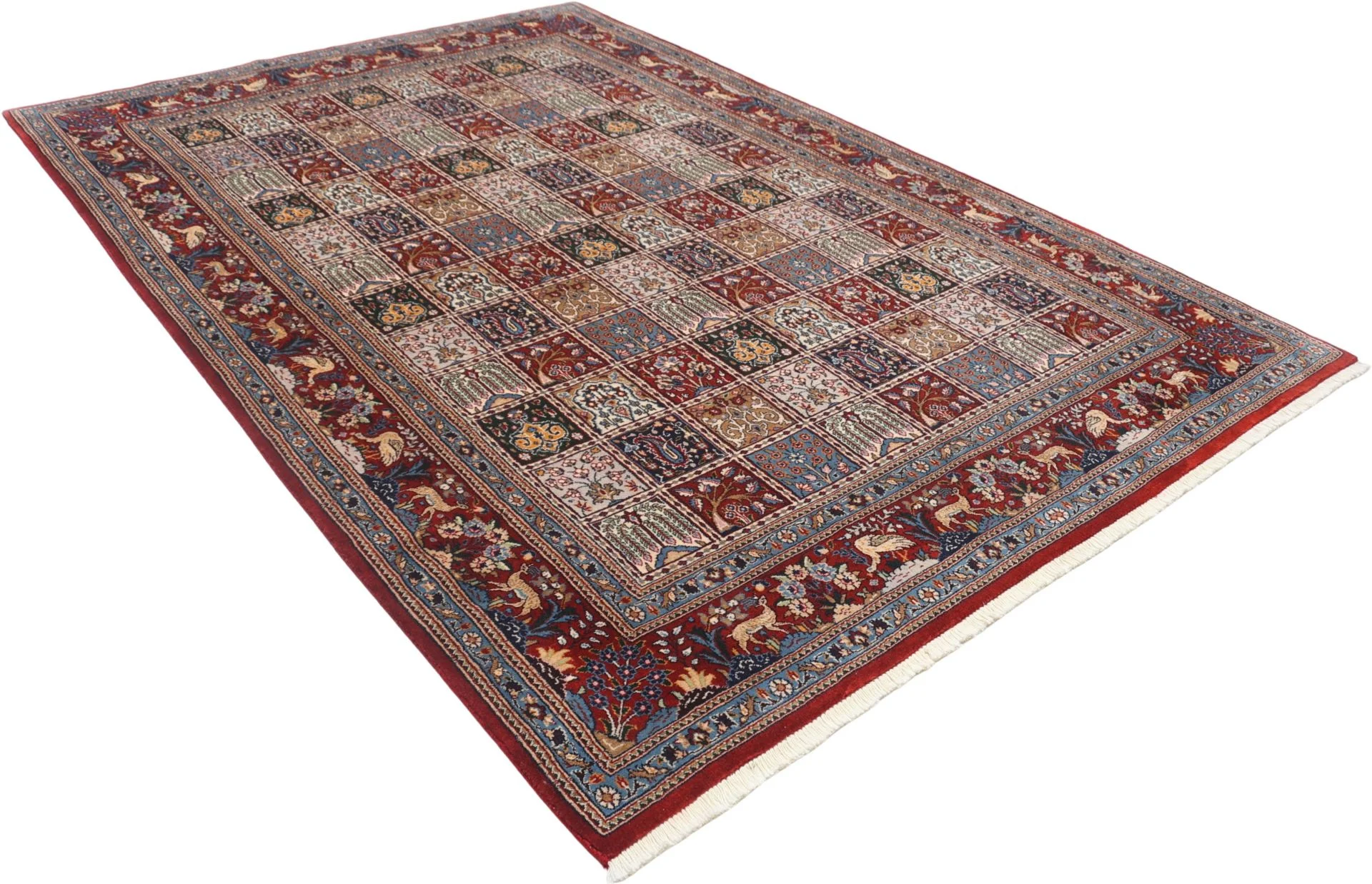 Hand-Knotted Wool Moud Persian Rug, 165 × 250 cm